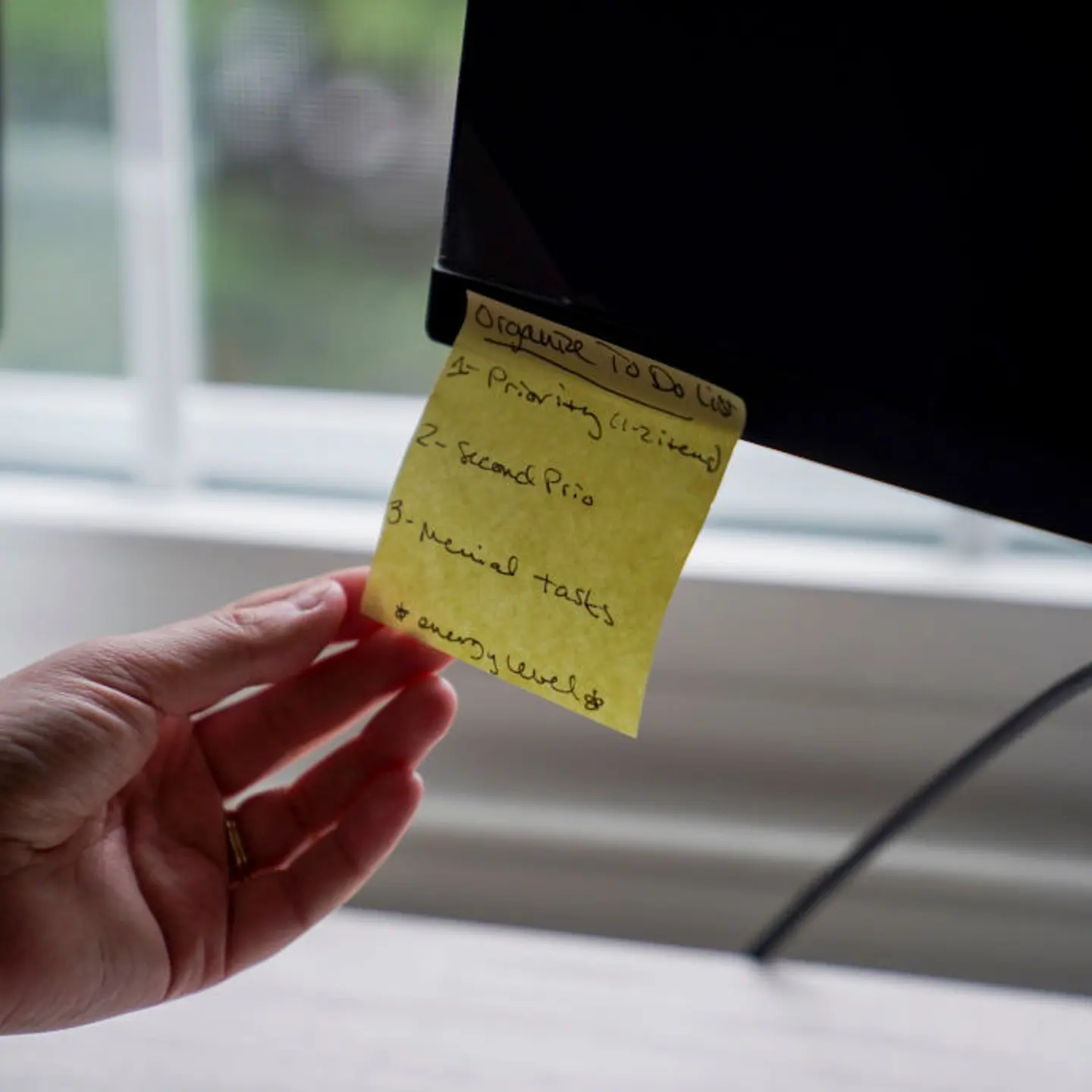 A to-do list a Long COVID patient uses to jog her memory.