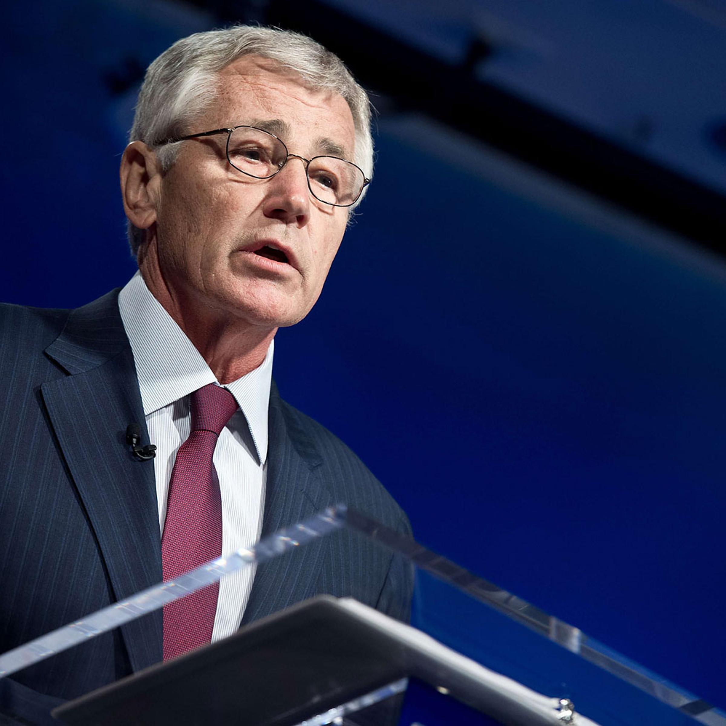 U.S. Defense Secretary Chuck Hagel speaks at the Wilson Center in Washington, D.C., on May 2, 2014.