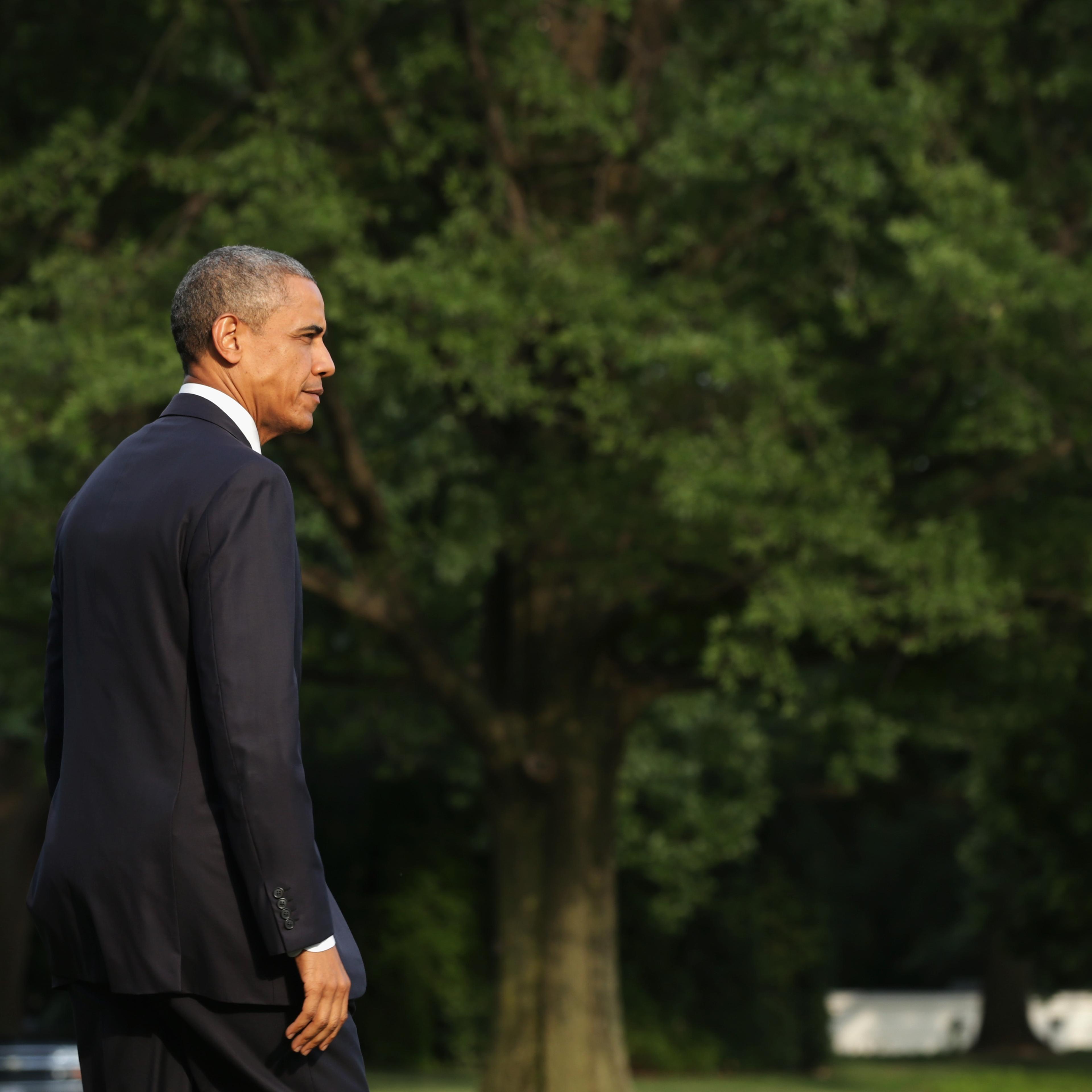 President Obama Departs White House For Camp David
