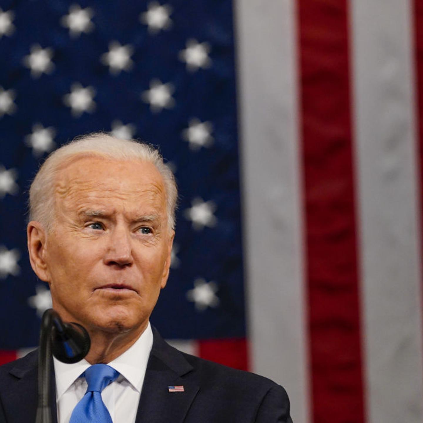 U.S. President Joe Biden speaks during a joint session of Congress at the U.S. Capitol in Washington, D.C., U.S., on Wednesday, April 28, 2021.