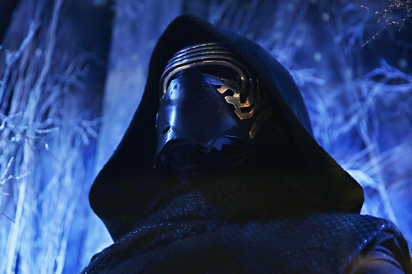 A view of Kylo Ren on display as part of a Star Wars themed holiday window at Bloomingdale's 59th Street Store on November 26, 2015 in New York City.