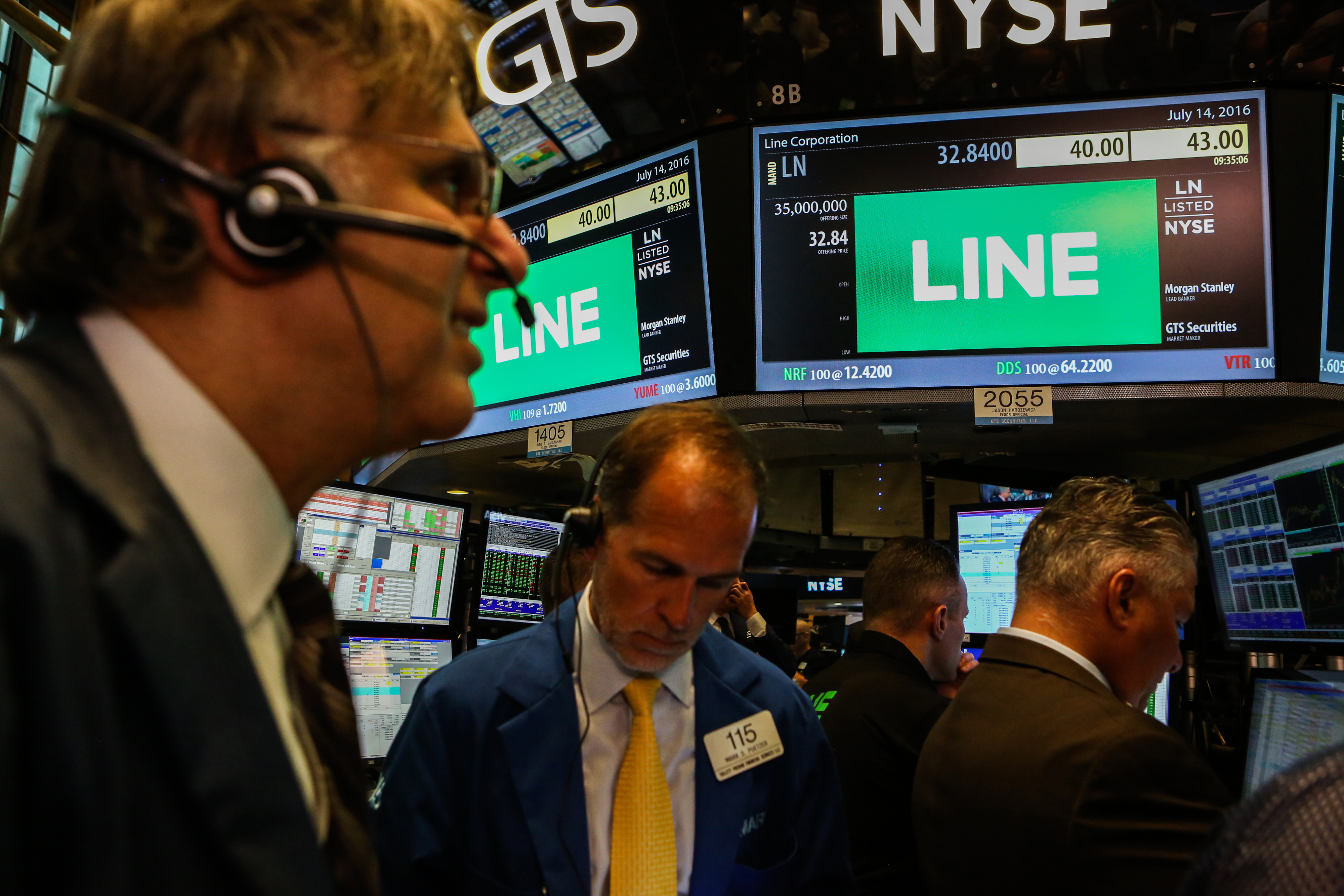 Trading On The Floor Of The NYSE As Line Corp. Debuts IPO