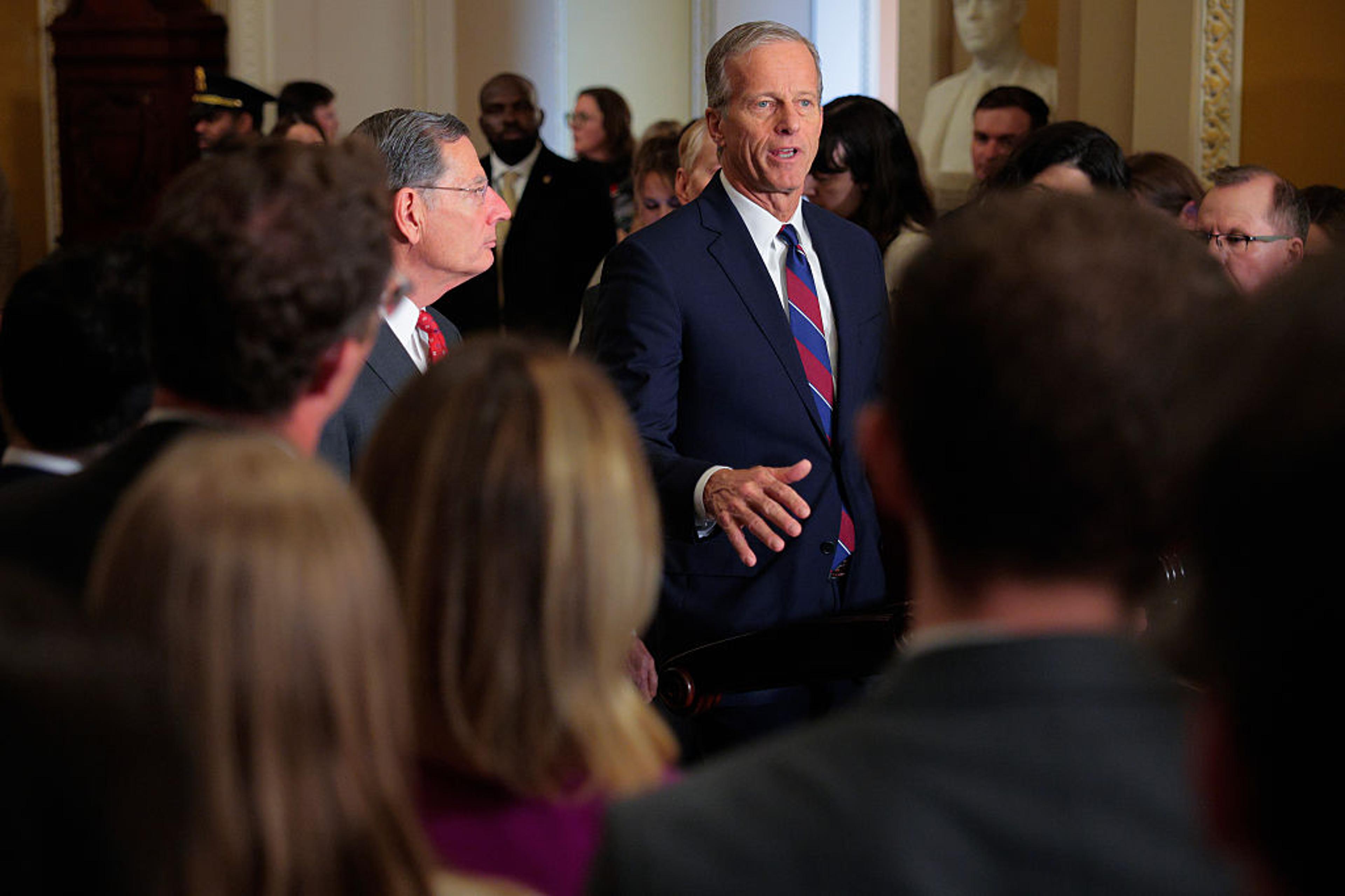Senate Lawmakers Speak To Reporters Following Weekly Policy Luncheons