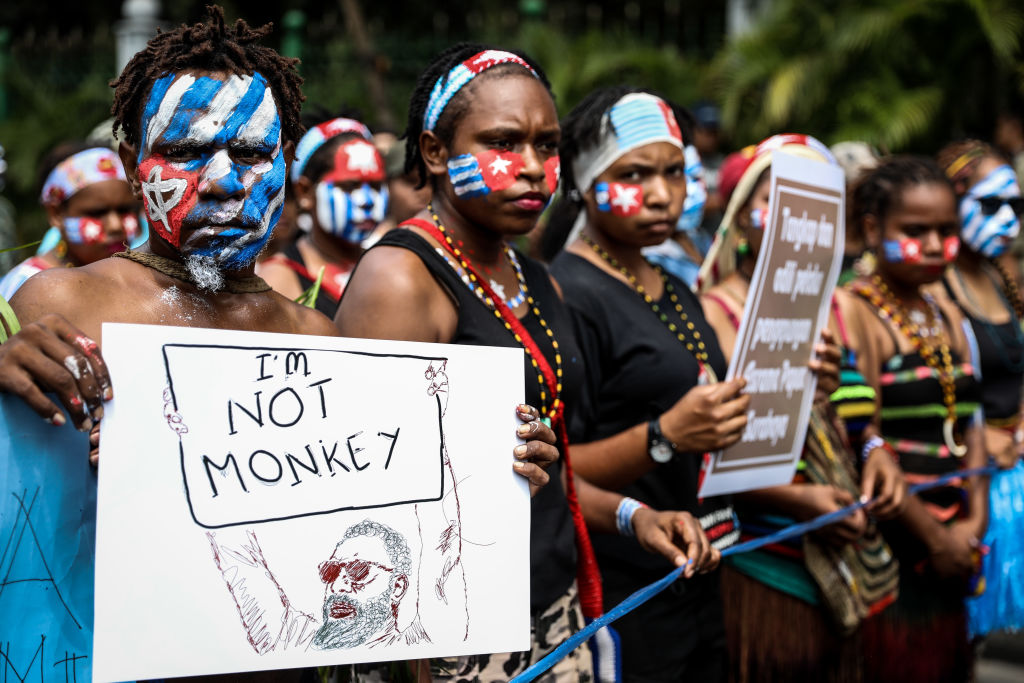 Indonesian Papuan Protest Against Racial Discrimination