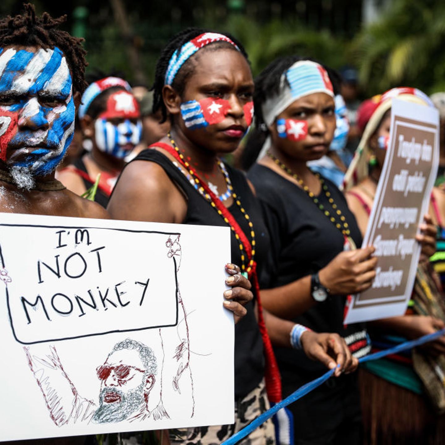Indonesian Papuan Protest Against Racial Discrimination