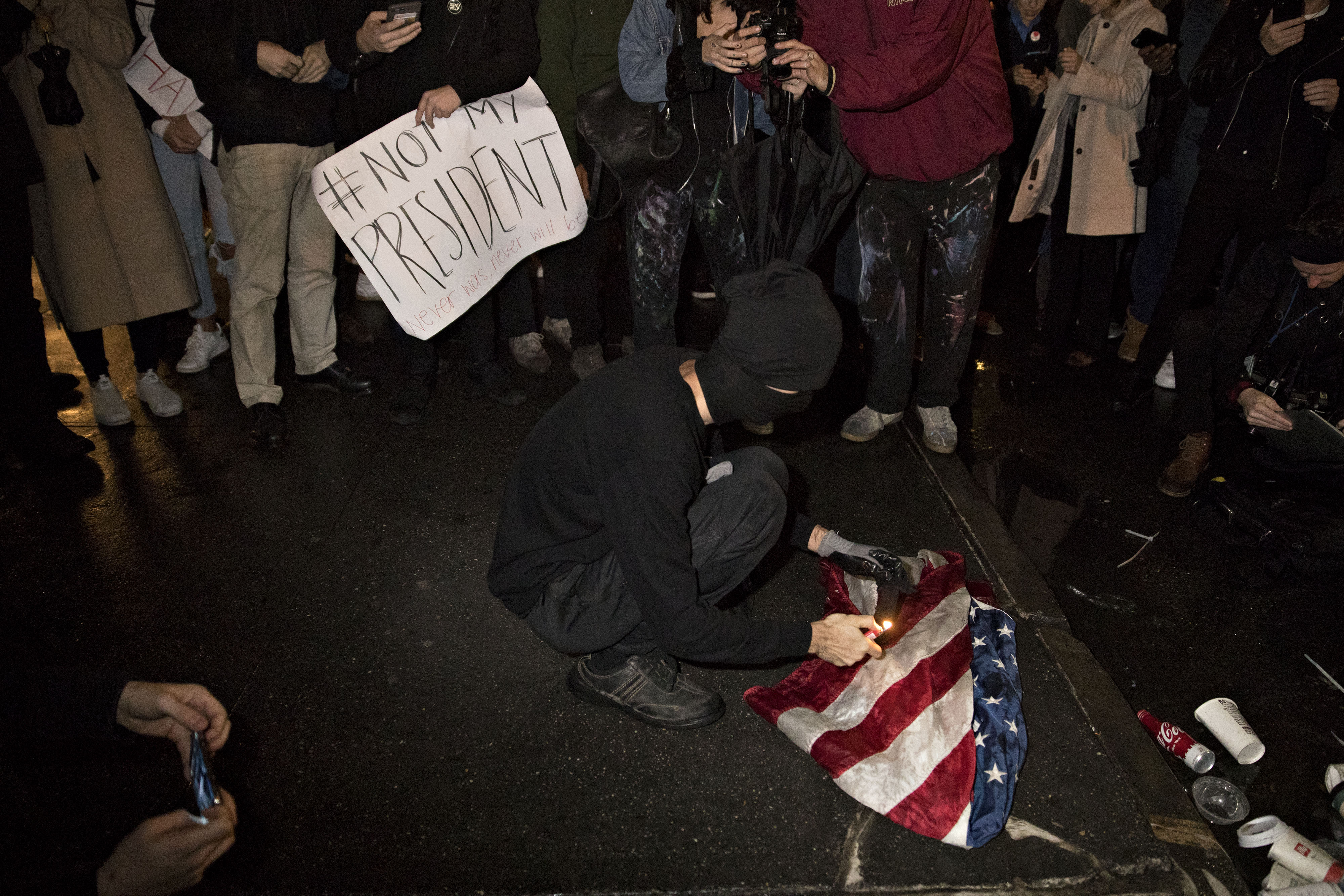 Demonstrators Protest As Donald Trump Starts New Political Era And Republicans Claim Mandate