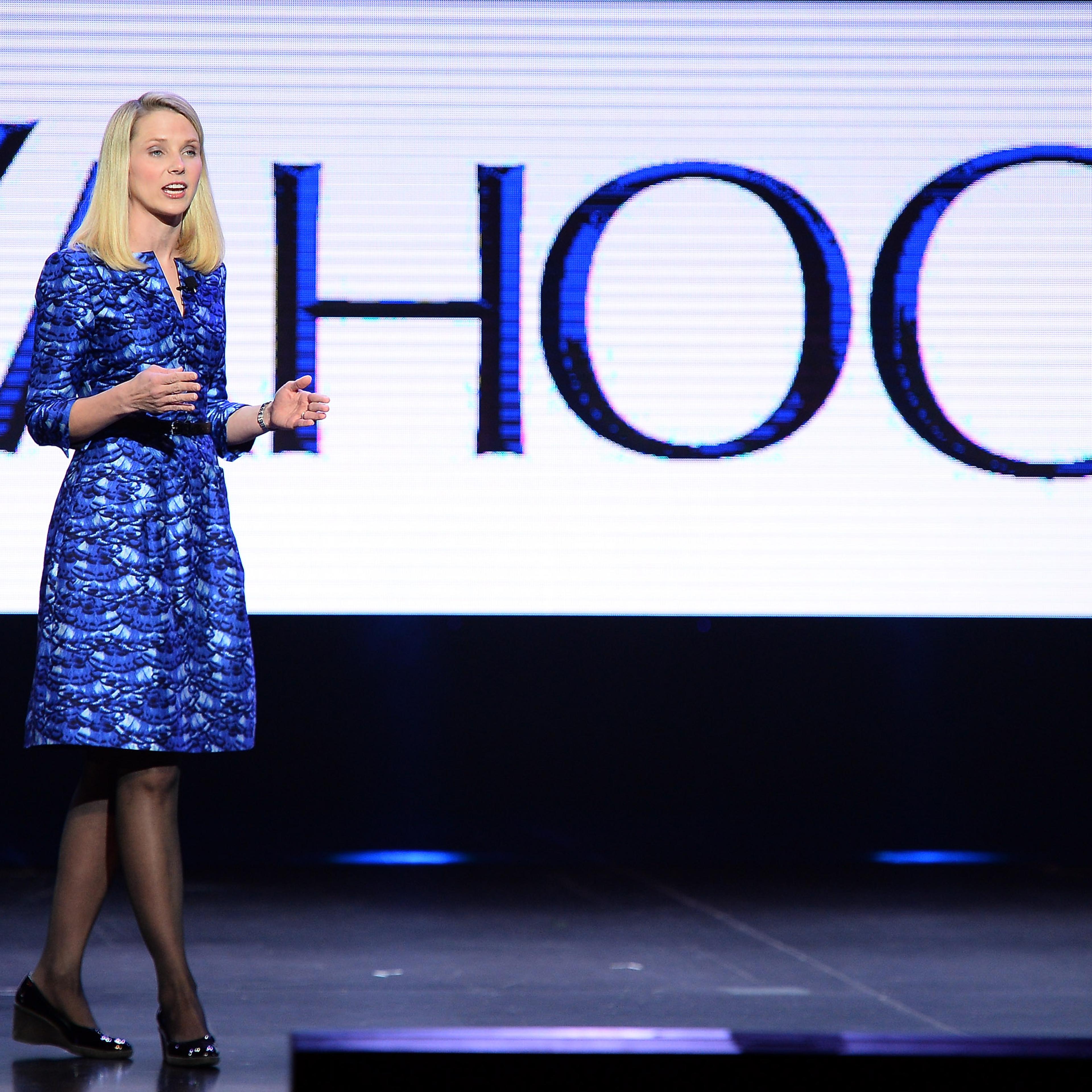 Yahoo! President and CEO Marissa Mayer delivers a keynote address at the 2014 International CES in Las Vegas, Nevada.