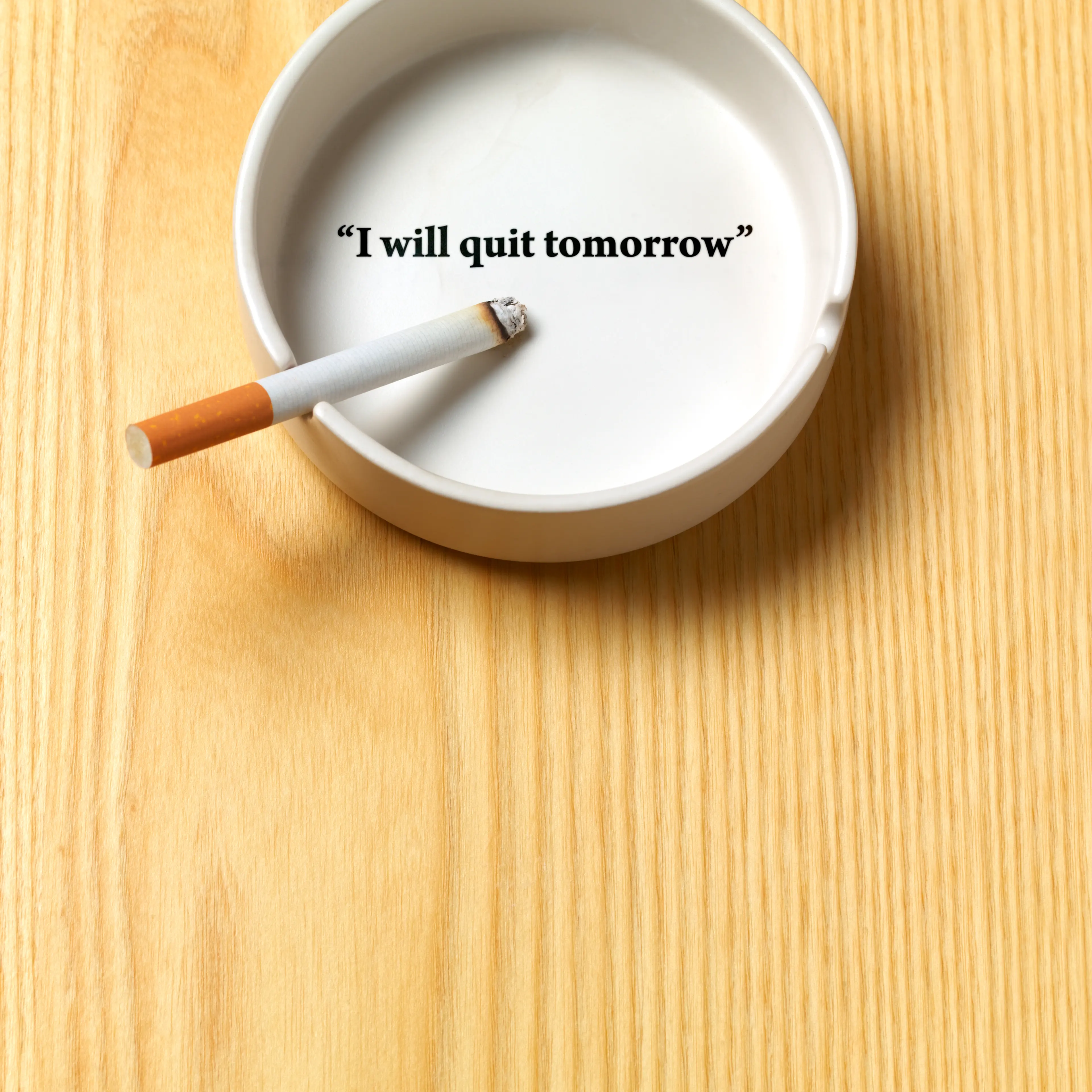 ashtray and cigarette