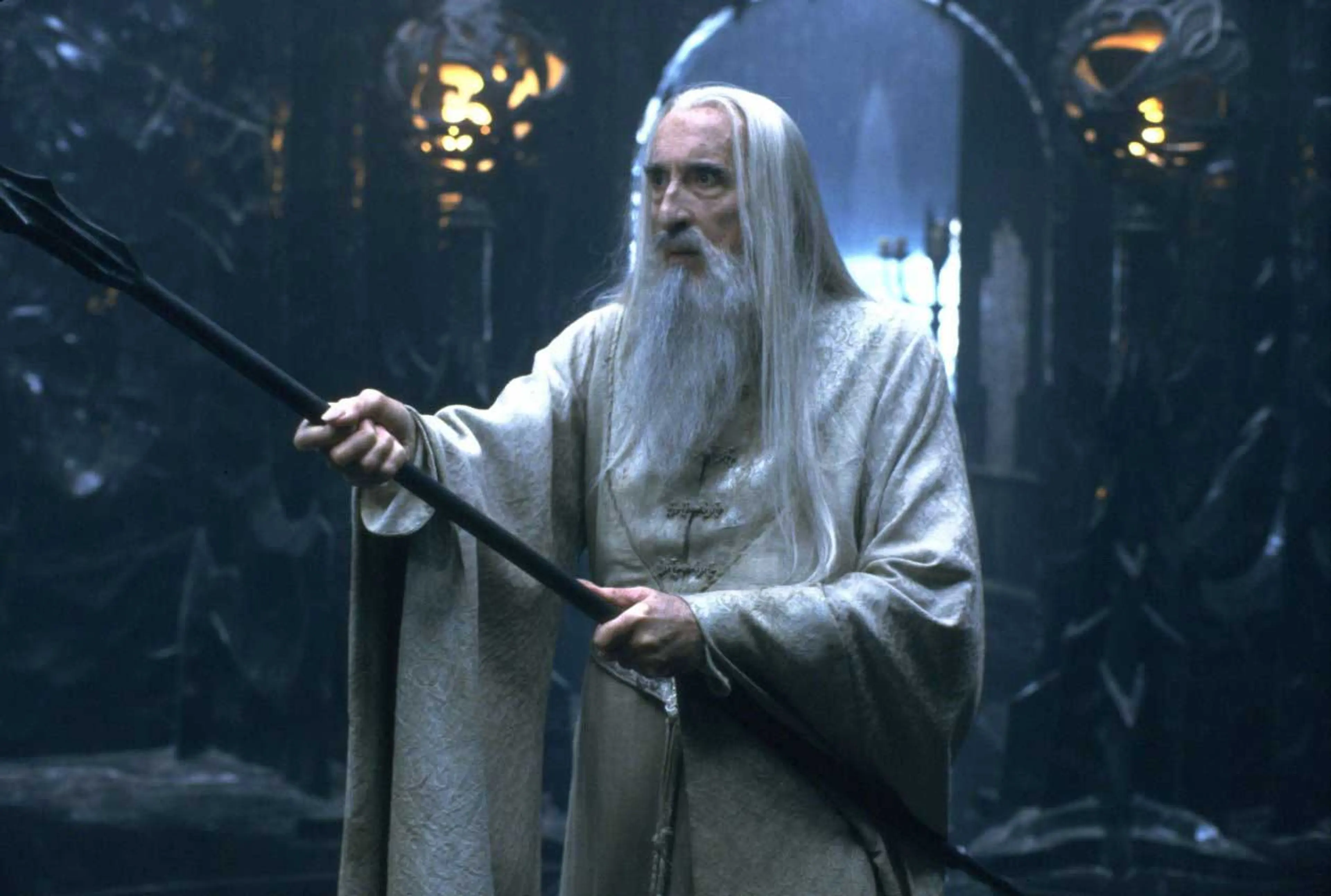 Christopher Lee in The Lord of the Rings- The Two Towers
