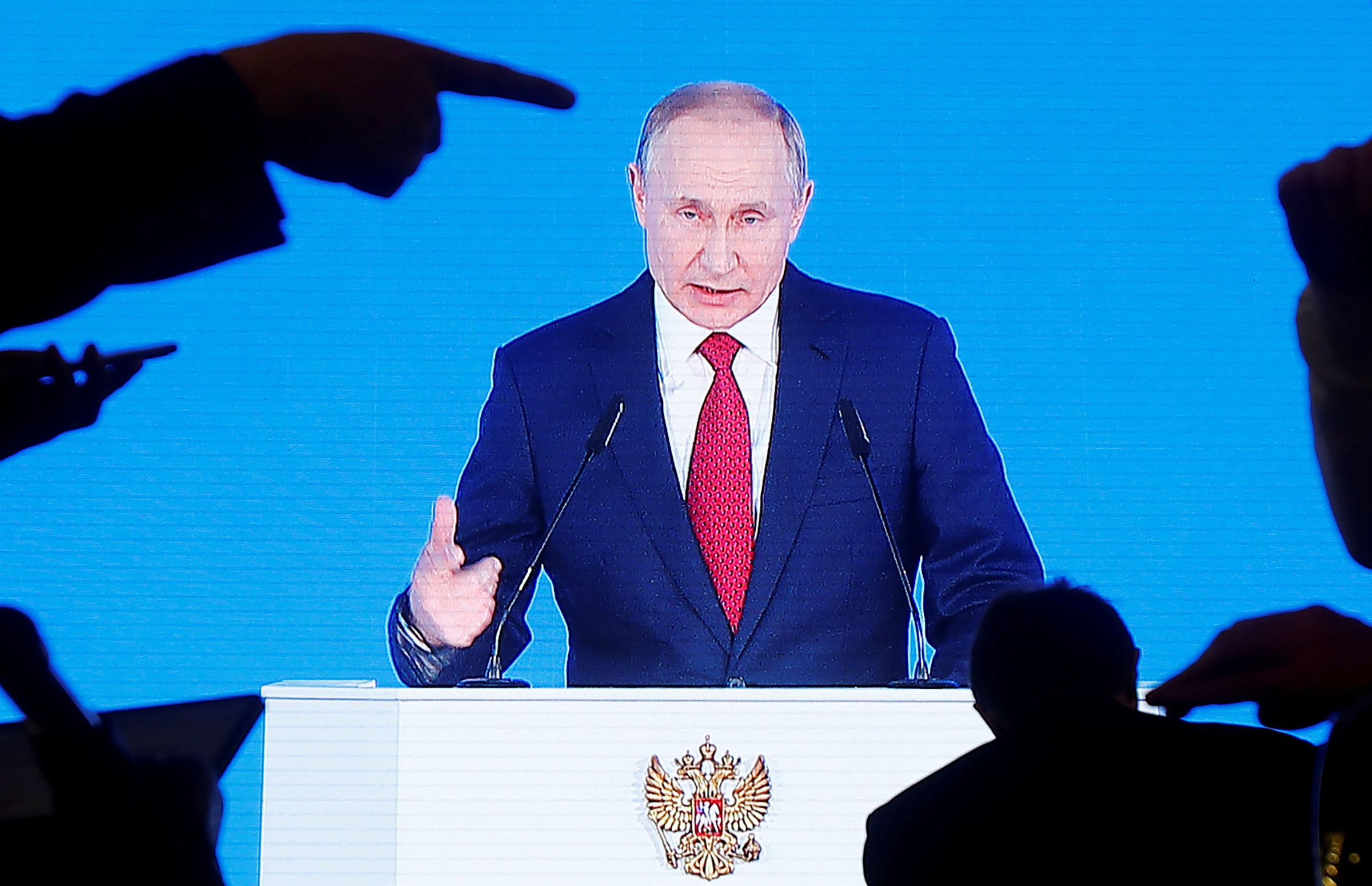 Russian President Vladimir Putin delivers his annual state of the nation address in Moscow
