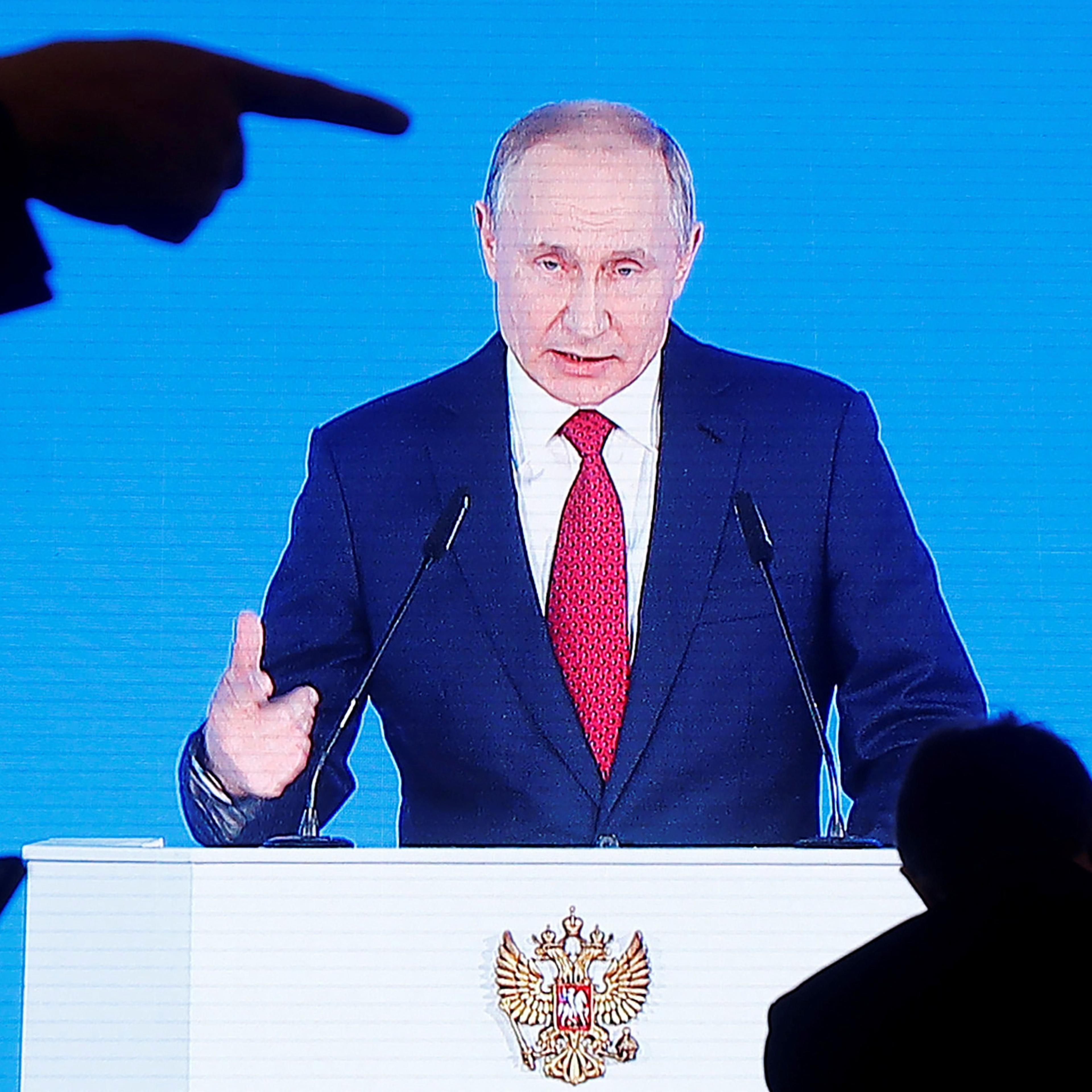 Russian President Vladimir Putin delivers his annual state of the nation address in Moscow