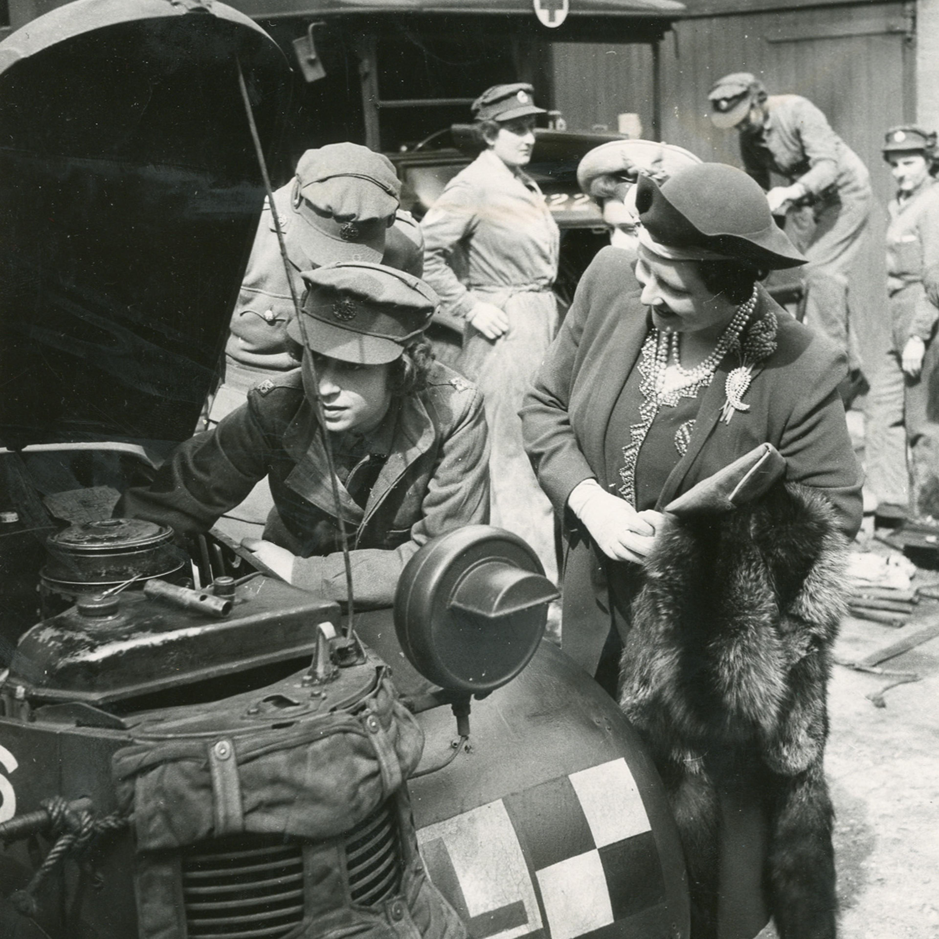 Queen Elizabeth II at work during WWII