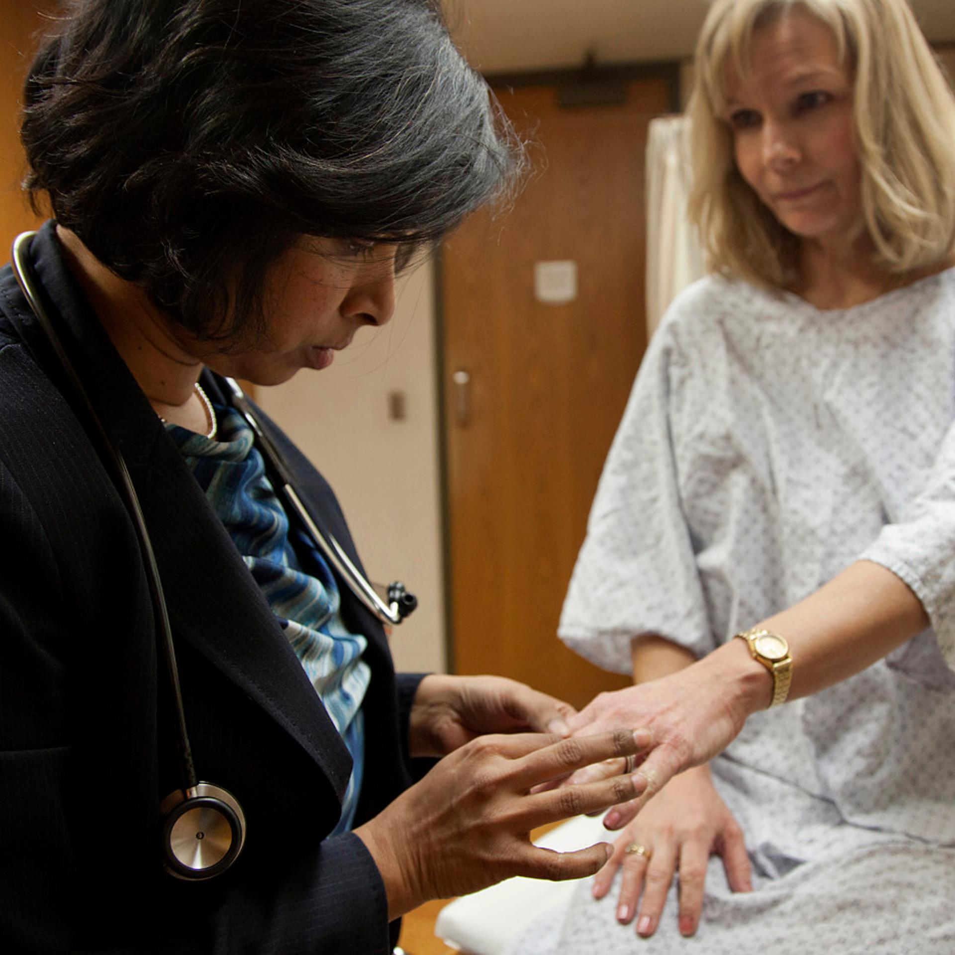 A patient visits a rheumatologist at the Mayo Clinic in Rochester, MN.