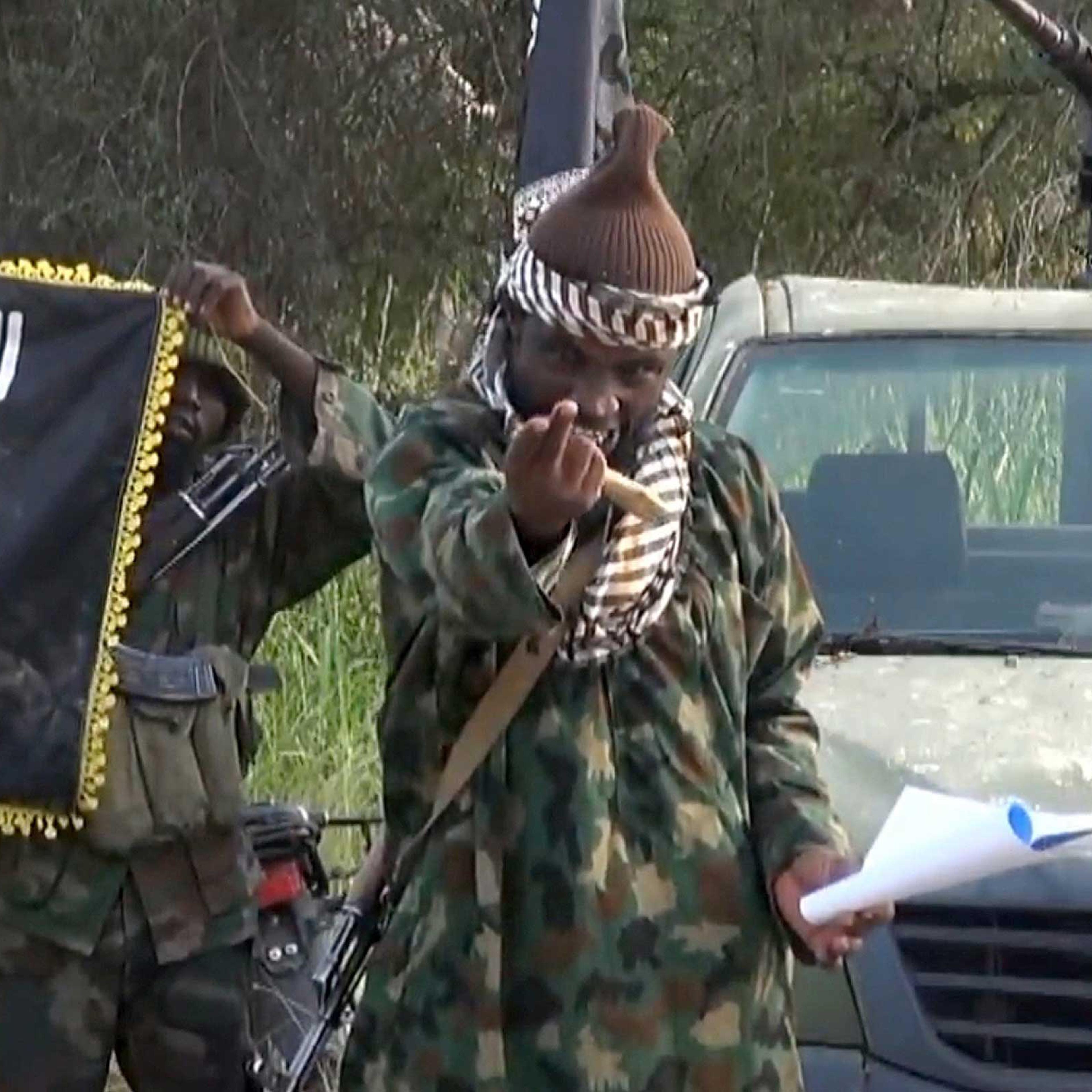 Screengrab taken on Oct. 2, 2014 from a video released by the Nigerian Islamist extremist group Boko Haram, shows group's leader Abubakar Shekau.