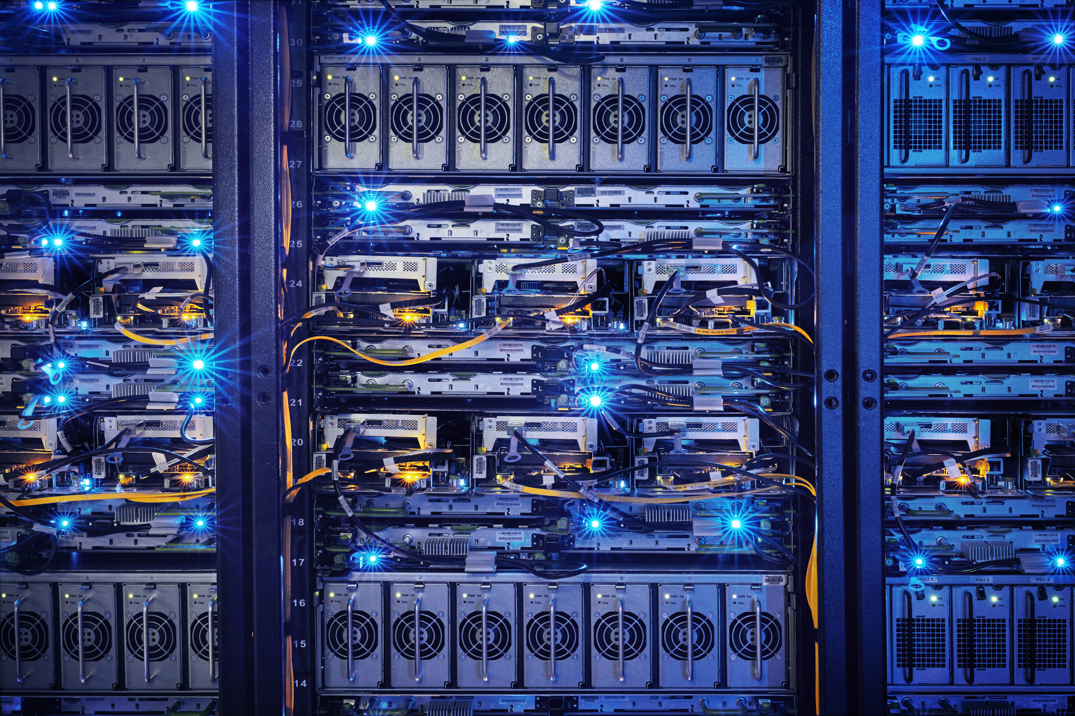 he equipment is reduced to its basics so it runs cooler. It can also be easily accessed and repaired quickly. A few years ago, it took an hour to repair a server hard drive, now it's down to two minutes.