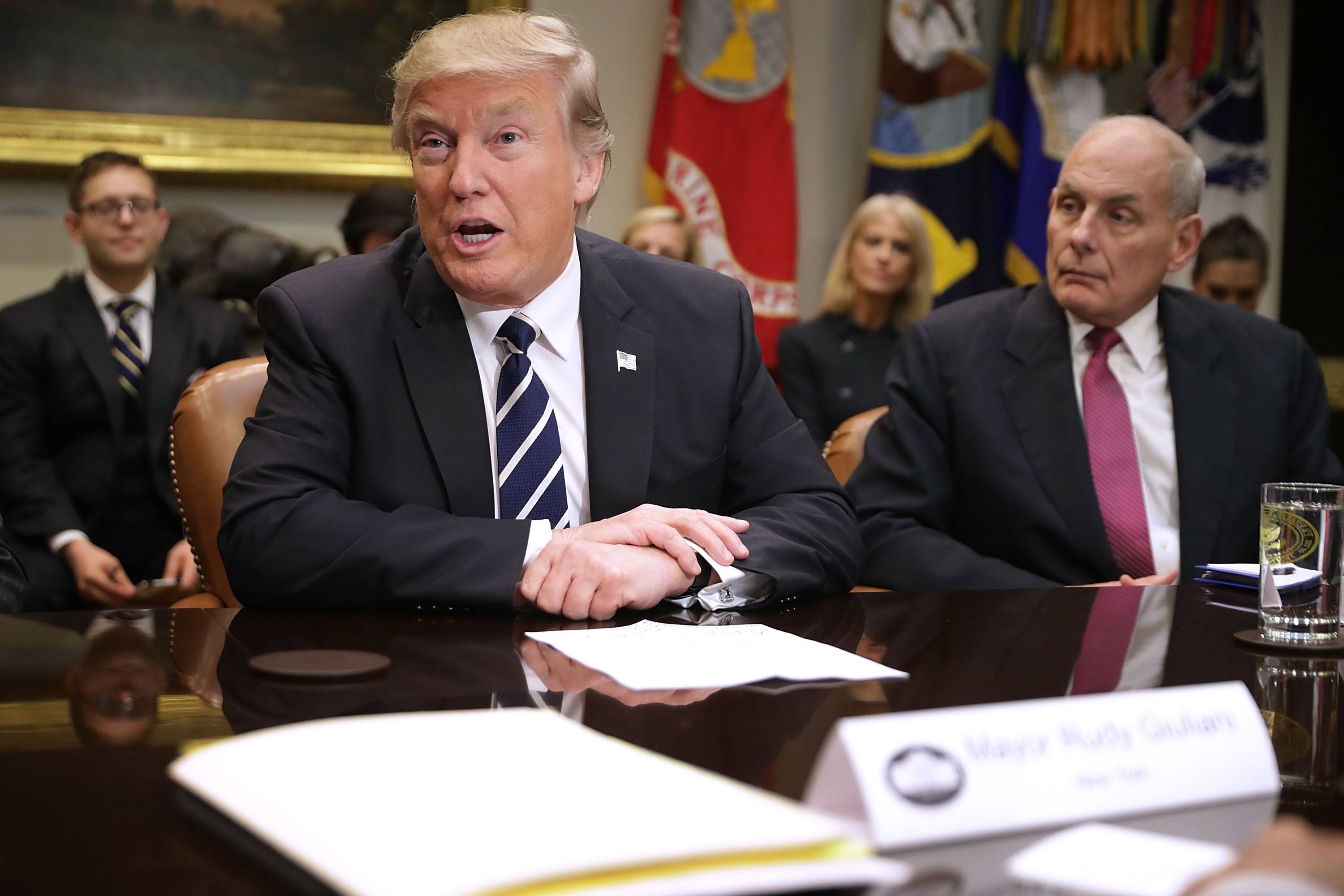 President Trump Meets With Cyber Security Experts At White House