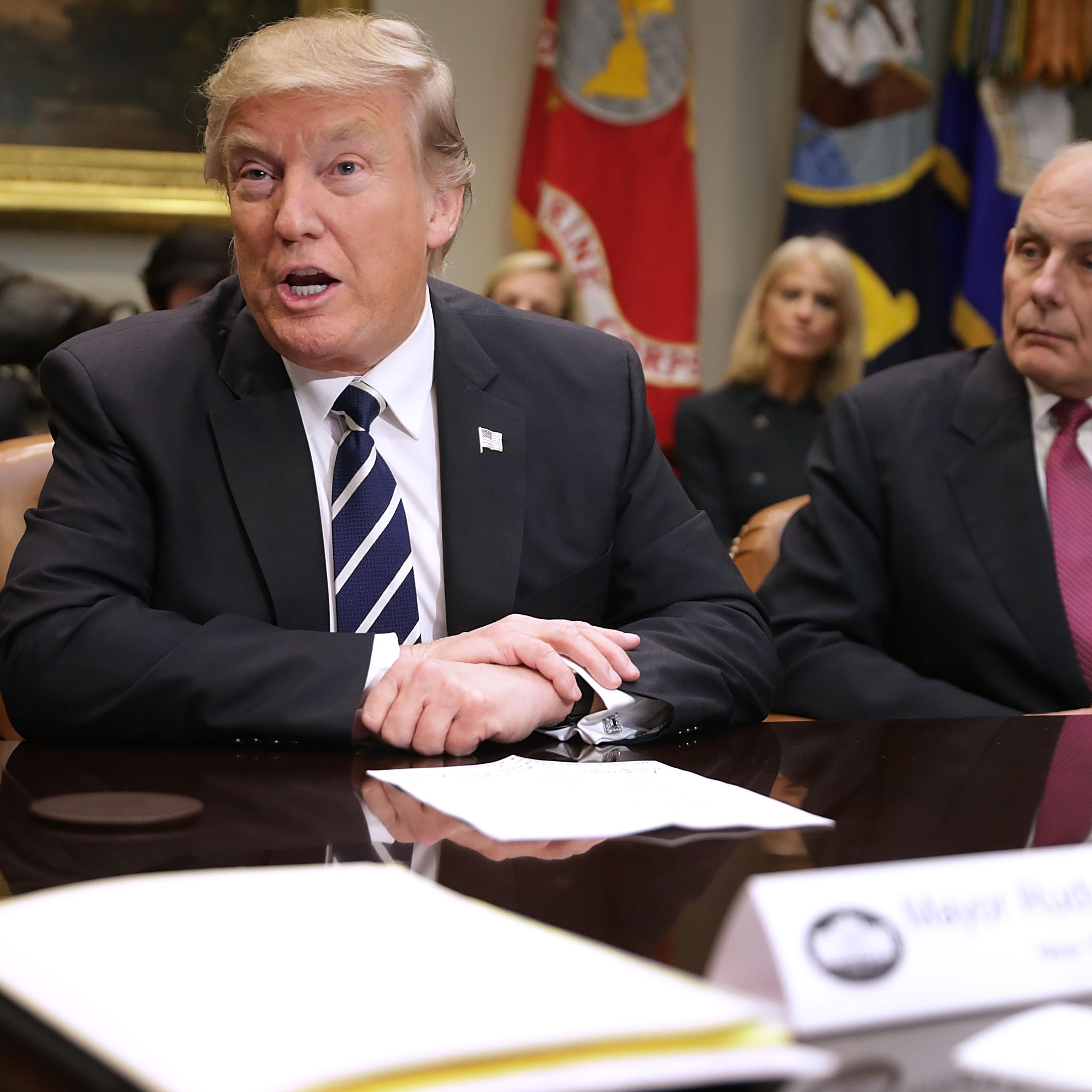 President Trump Meets With Cyber Security Experts At White House