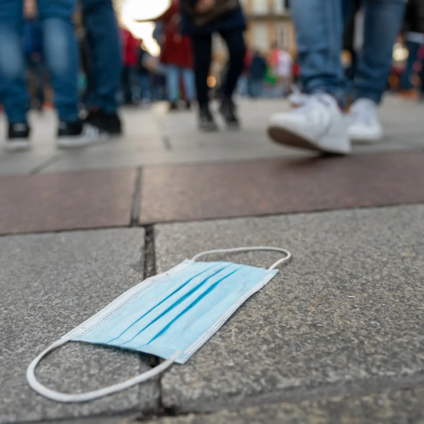 mask-on-ground