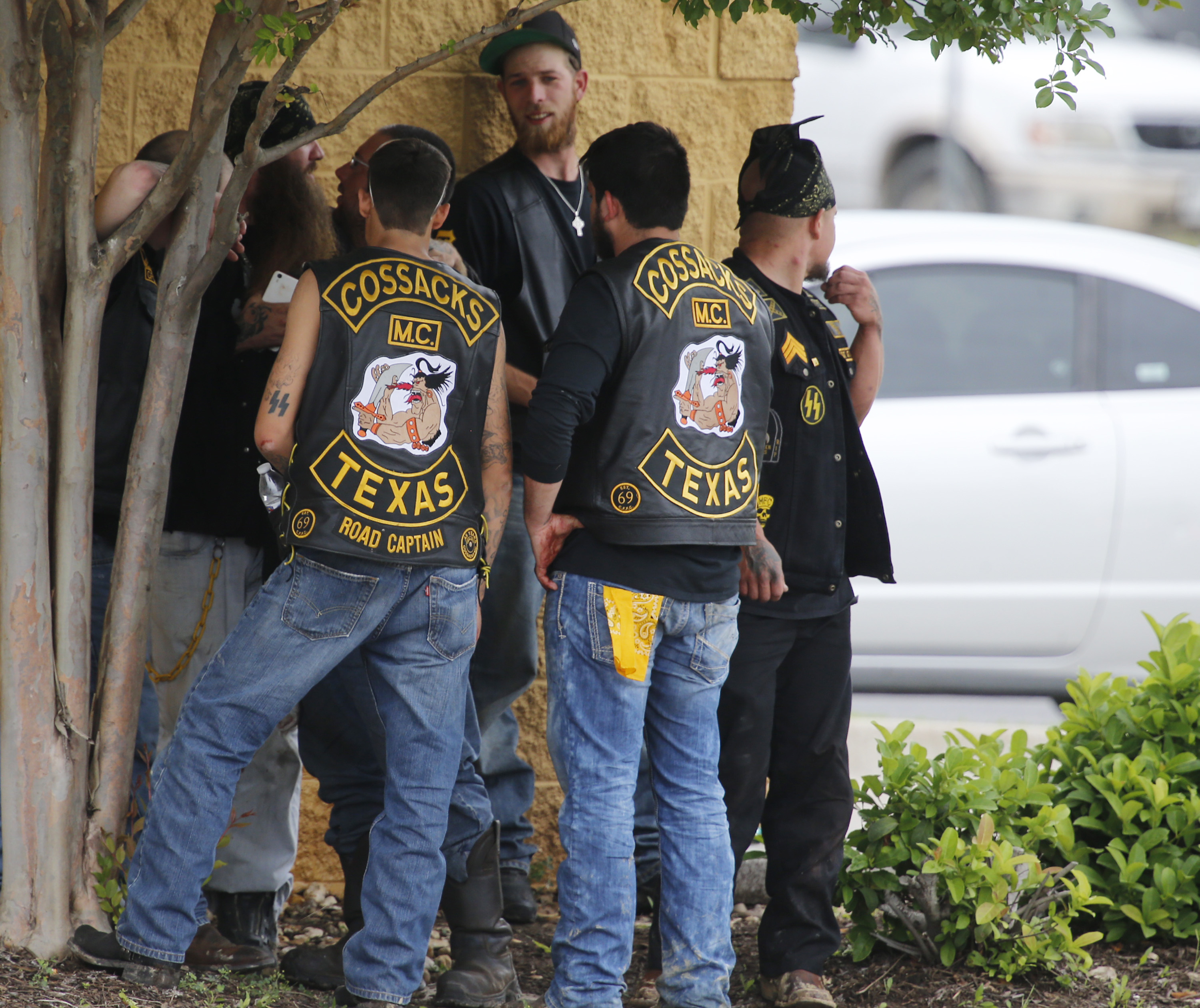 Bikers at Twin Peaks restaurant, May 17, 2015 in Waco, Texas