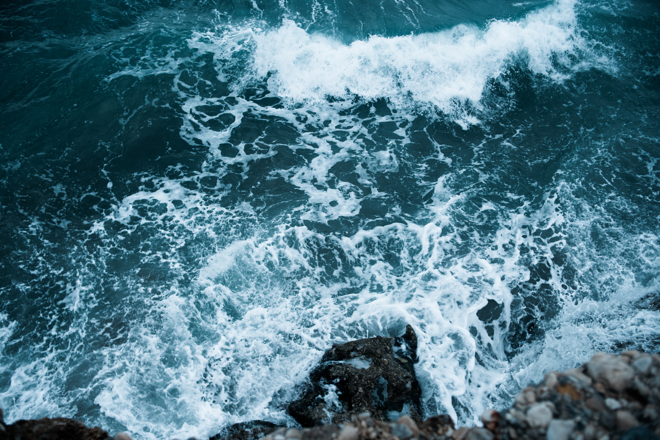 View of Ocean surface from above