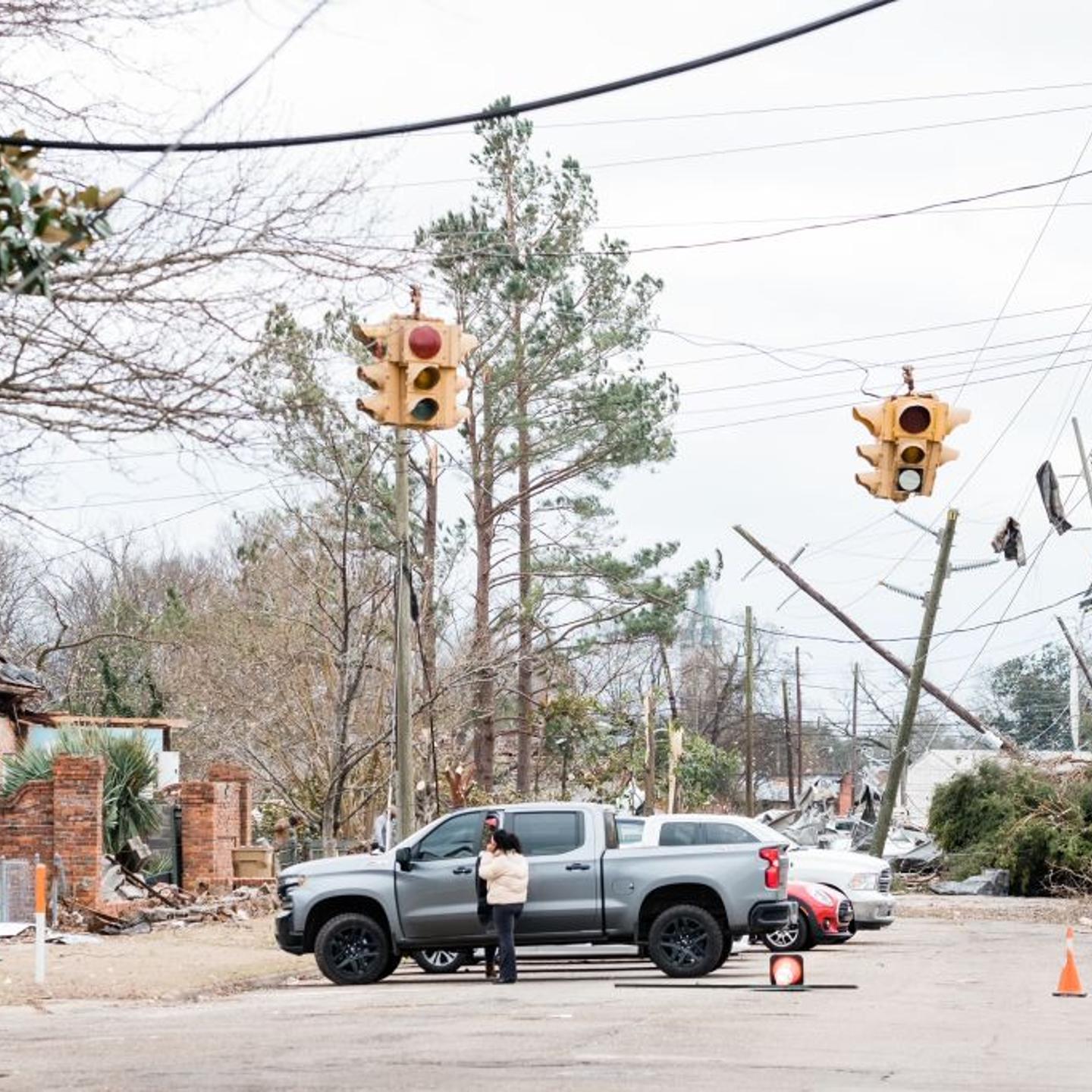 Selma, Alabama - January 13: Damage is seen the day after a tor