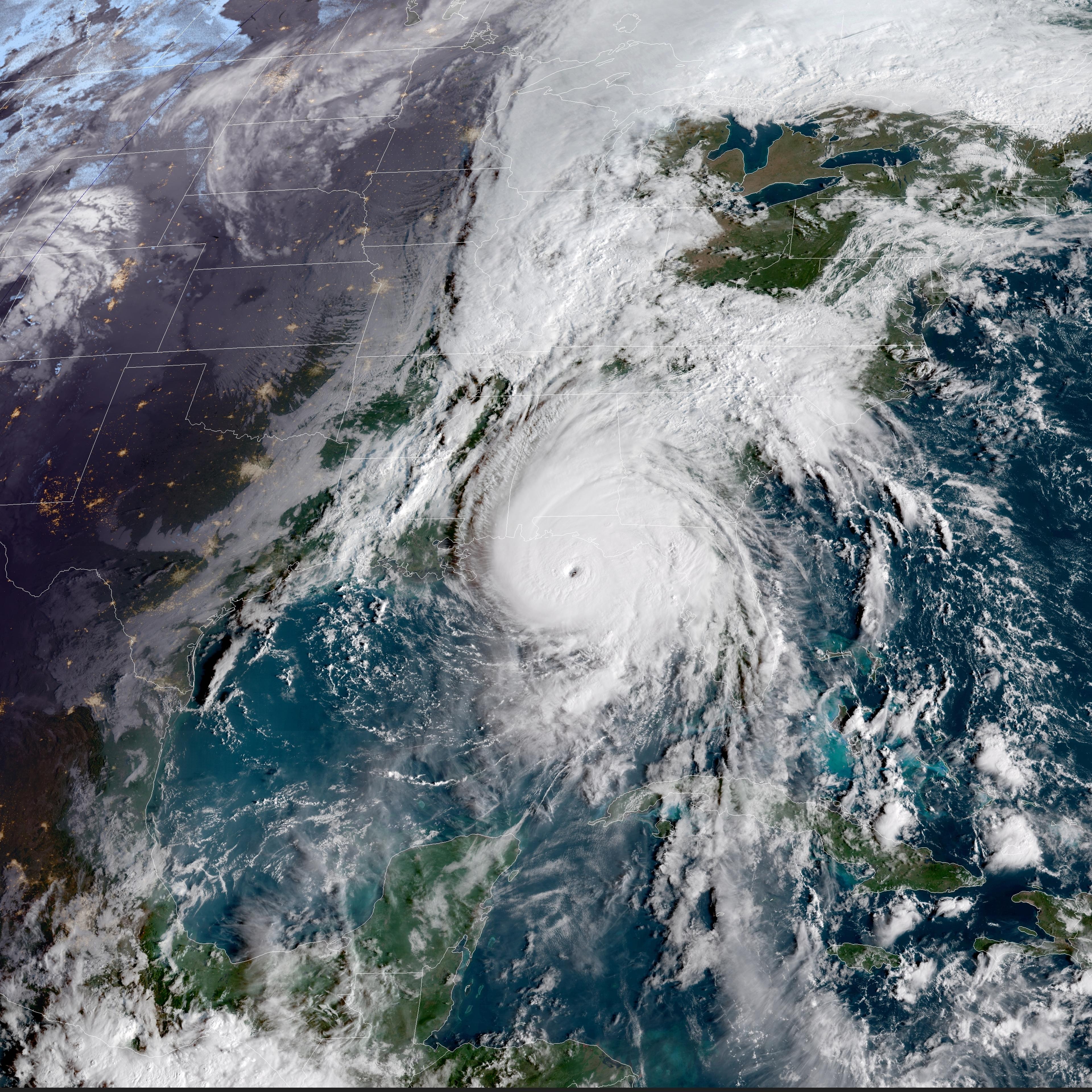 Hurricane Michael is massive from space