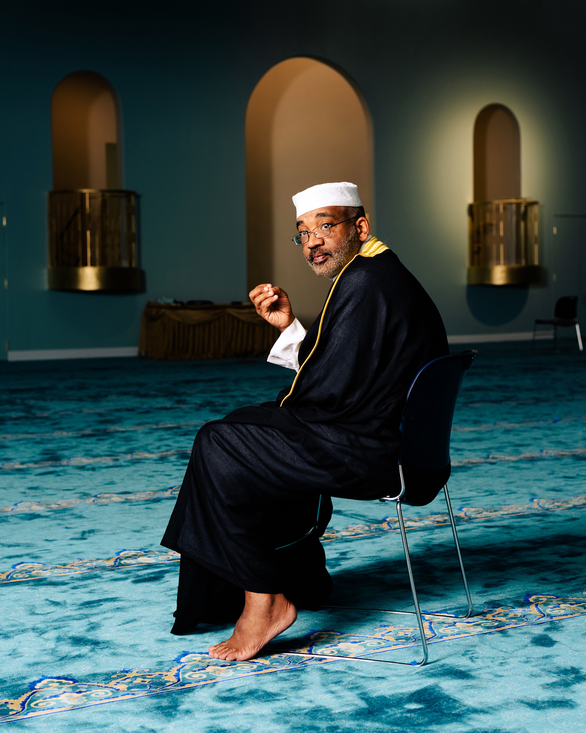 Imam Yassir Fazaga at the Memphis Islamic Center in Cordova, Tenn., on Sept. 8, 2021.