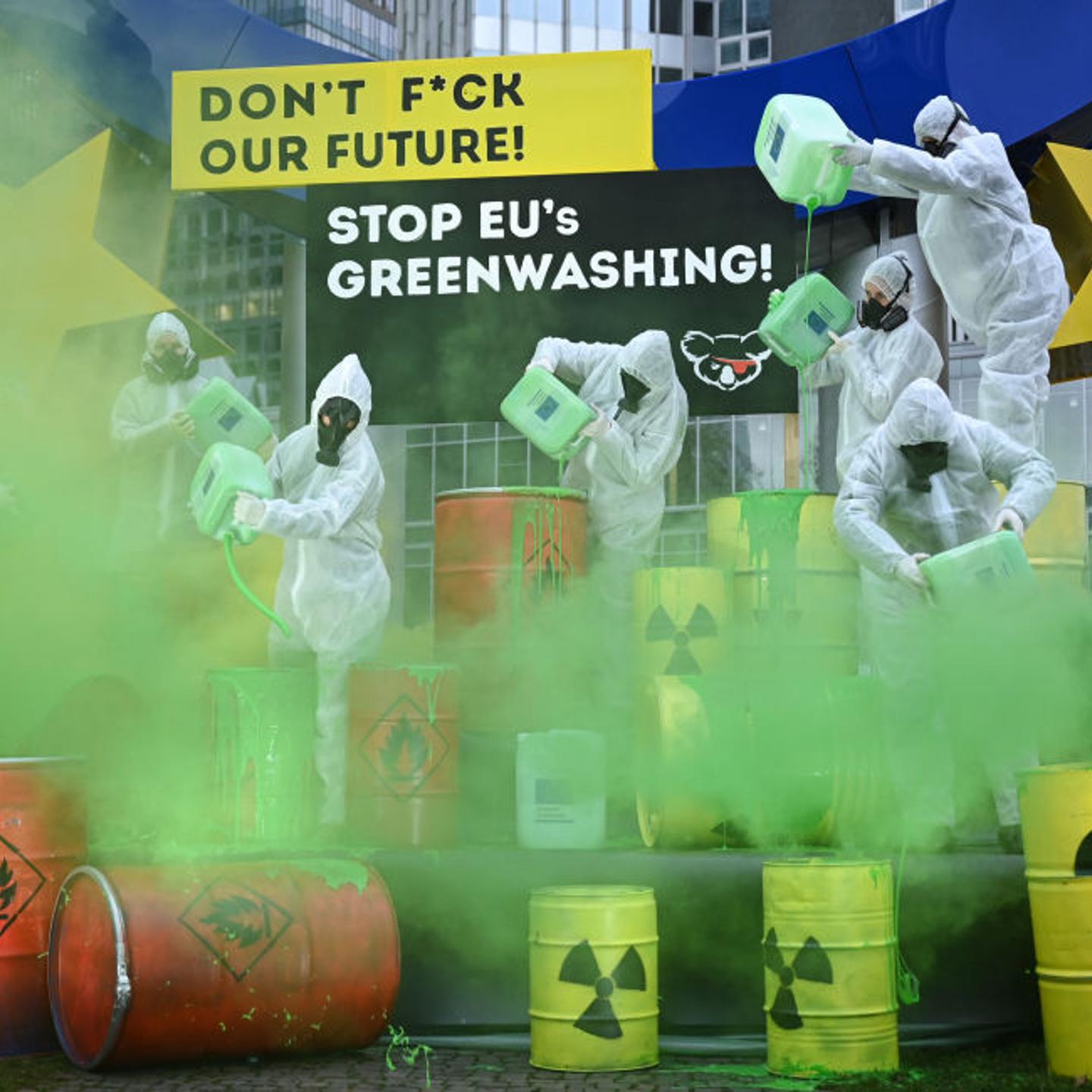 EU energy taxonomy gas nuclear protest