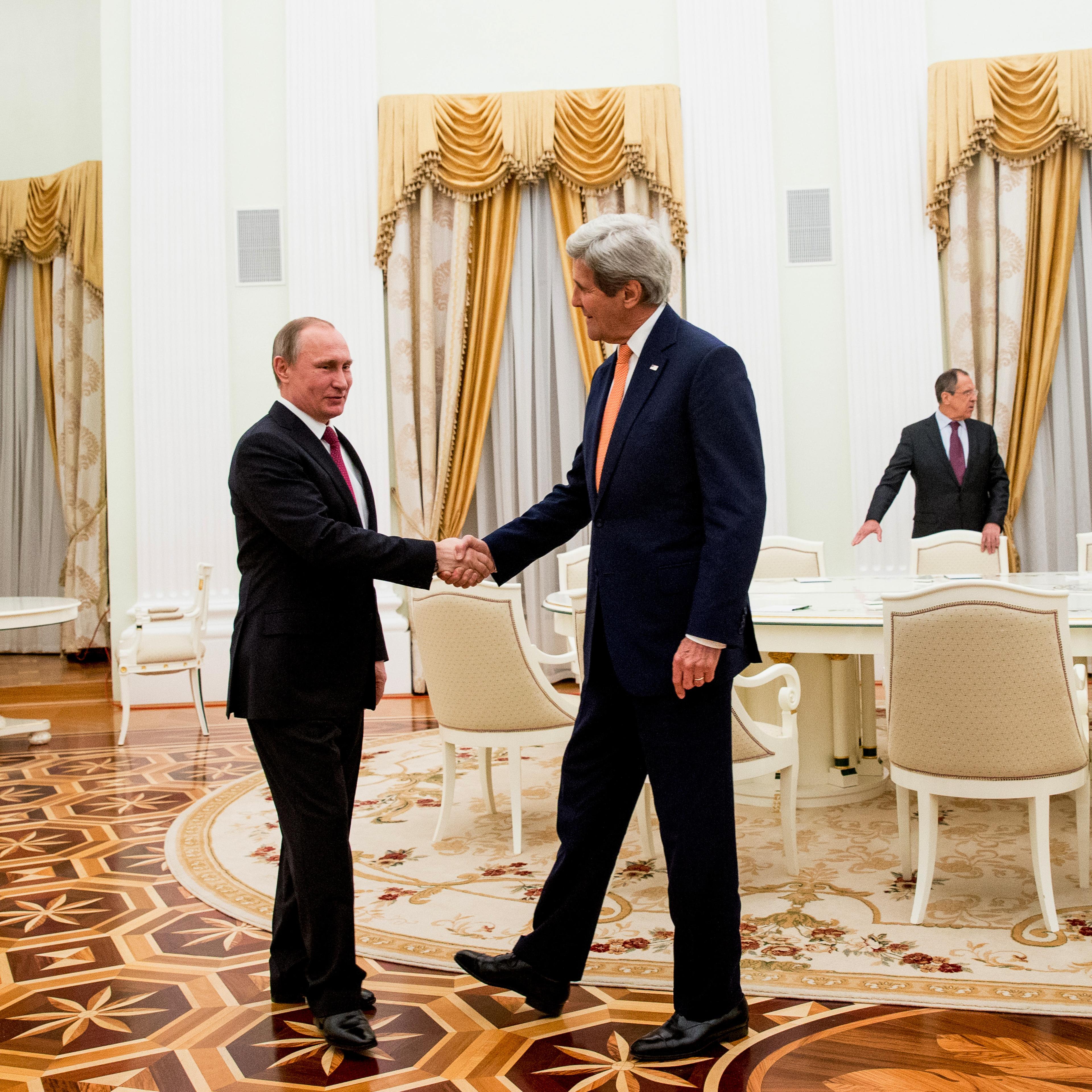 John Kerry, Vladimir Putin, Sergey Lavrov