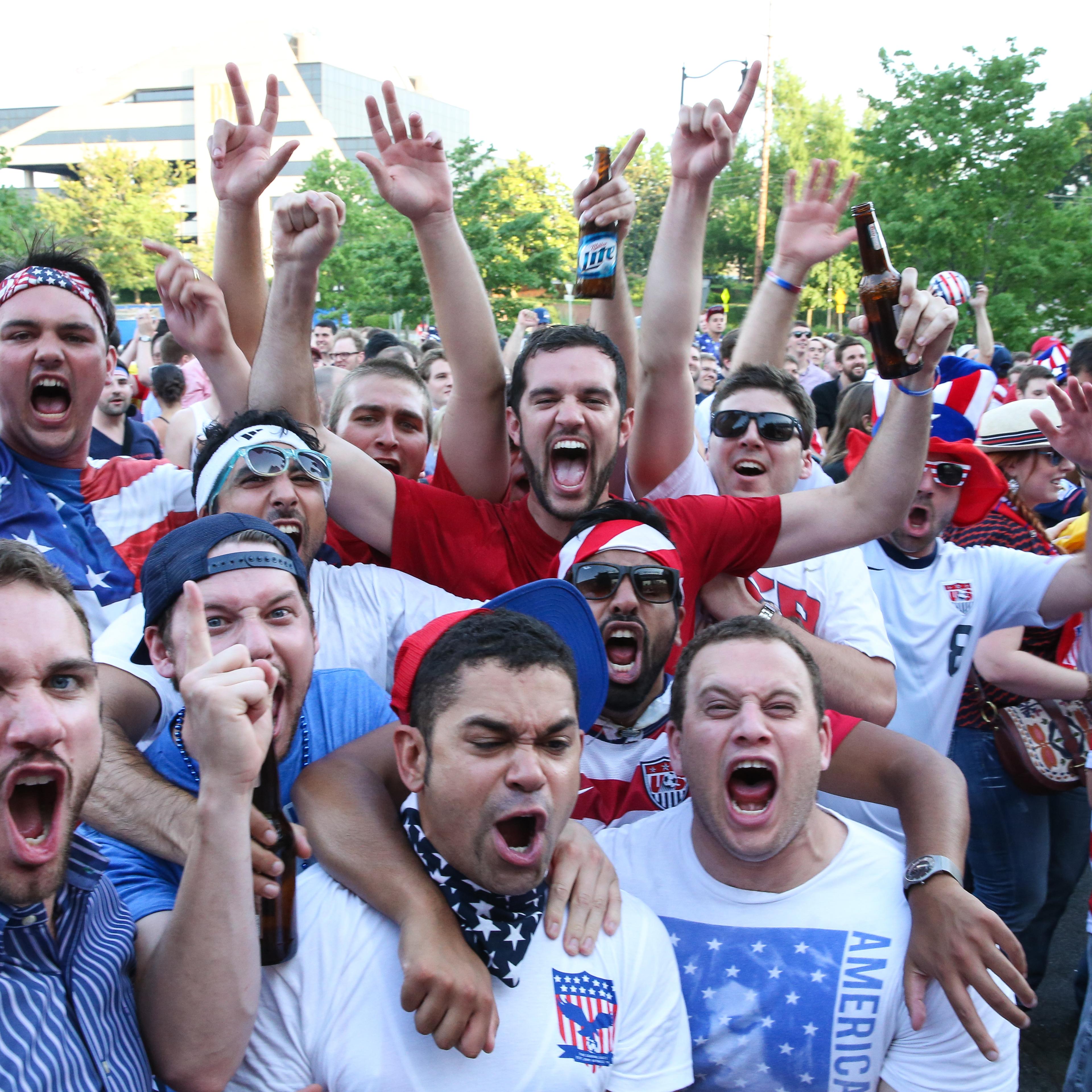 Team USA Fans Celebrate Win Over Ghana
