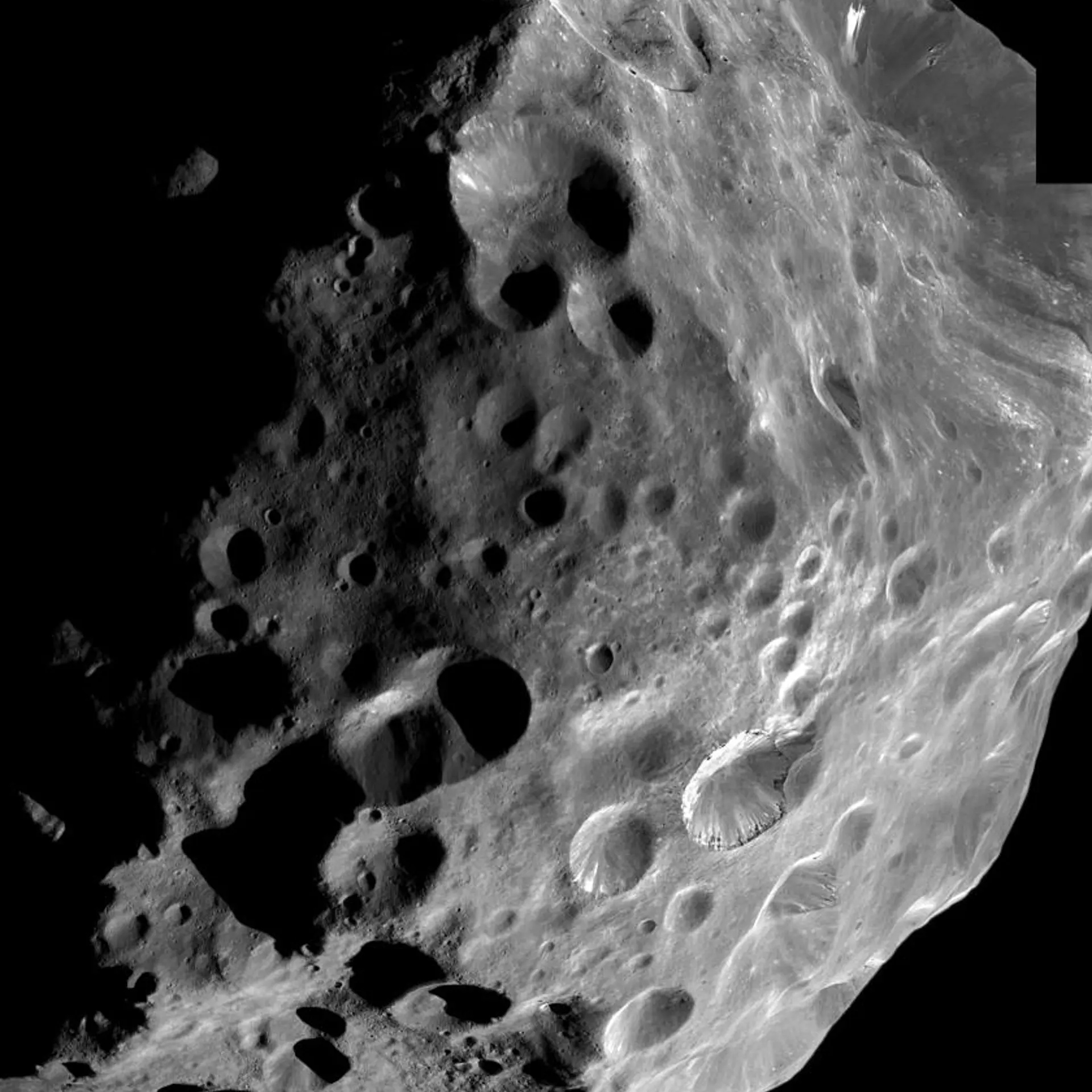 Saturn's 200-km moon Phoebe, seems likely to be a Centaur that was captured by that planet's gravity at some time in the past. Until spacecraft are sent to visit other Centaurs, our best idea of what they look like comes from images like this one, obtained by the Cassini space probe orbiting Saturn.