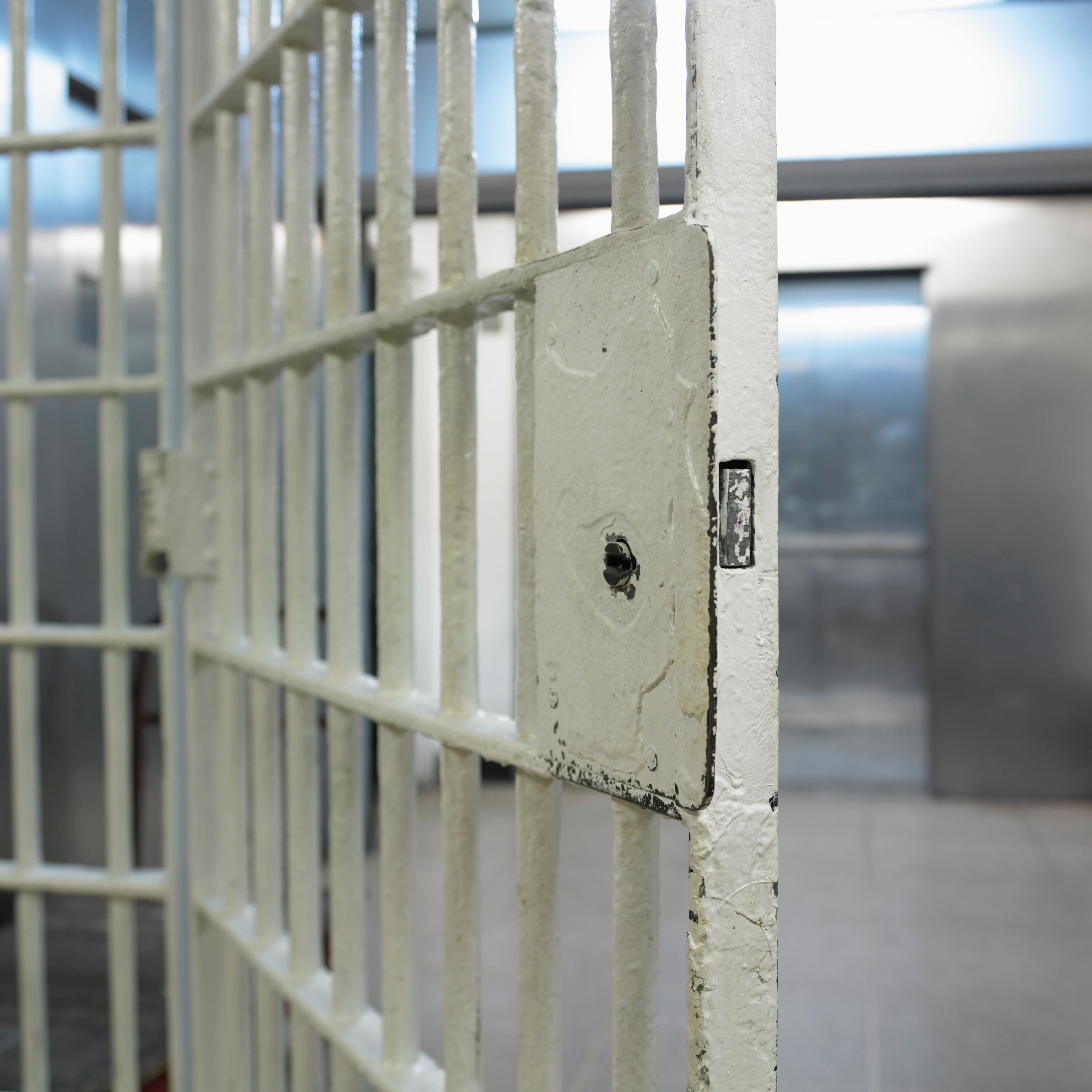 Open door to prison cell