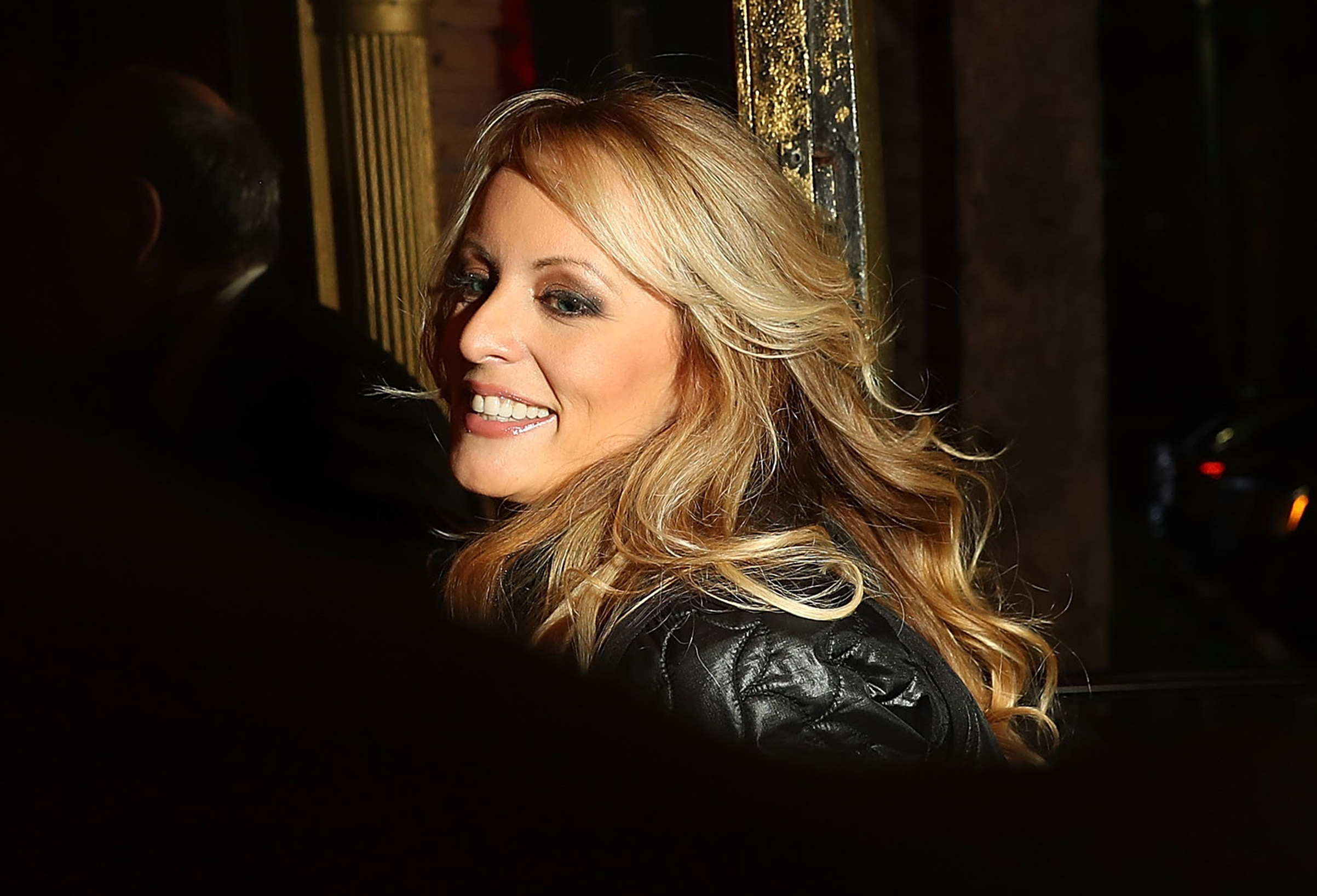 The actress Stephanie Clifford, who uses the stage name Stormy Daniels, arrives at the Solid Gold Fort Lauderdale strip club on Mar. 9, 2018, in Pompano Beach, Fla. 