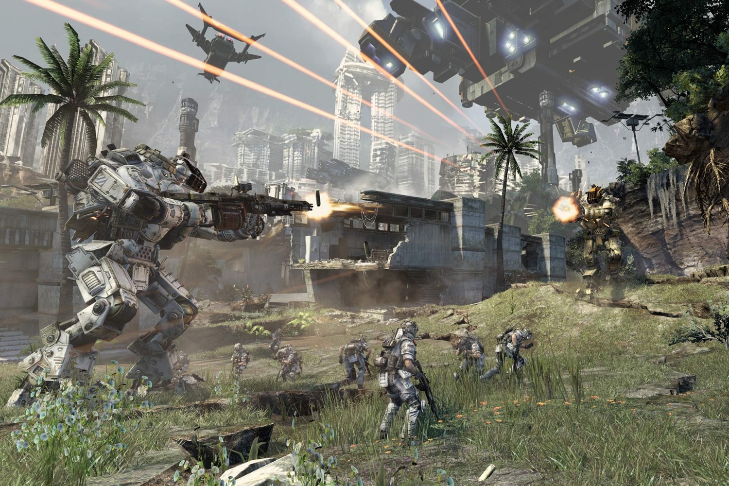 Screenshot from publisher Electronic Arts and developer Respawn Entertainment's massively-multiplayer first-person Xbox One shooter Titanfall (also for Xbox 360 and Windows).