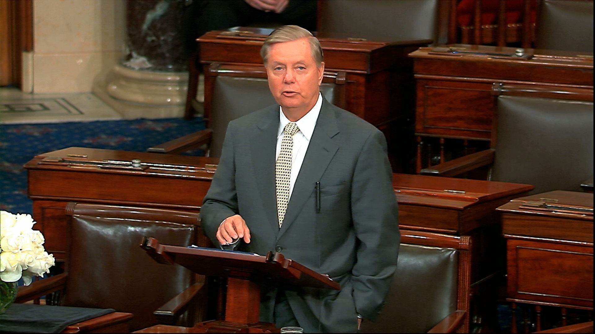 Lindsay Graham on the Senate floor