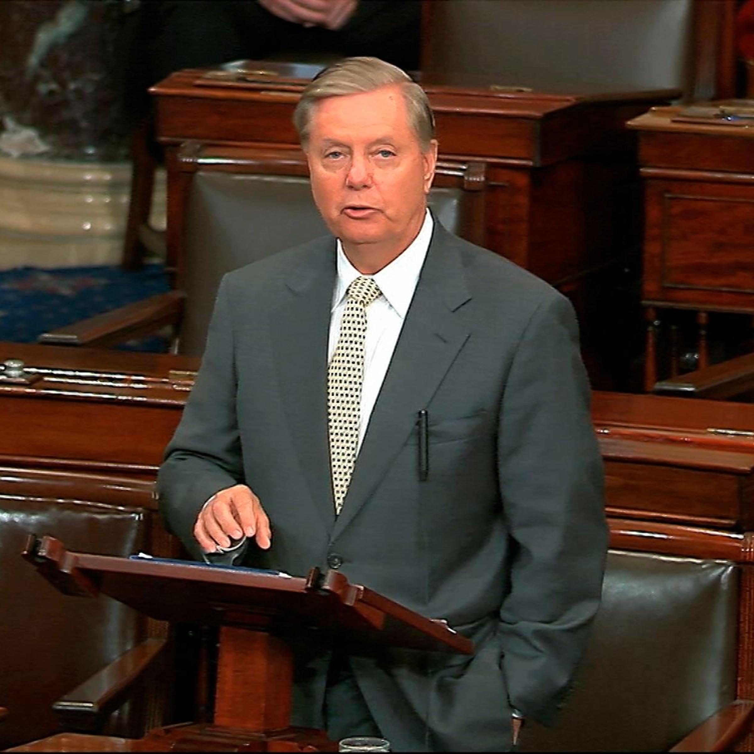 Lindsay Graham on the Senate floor