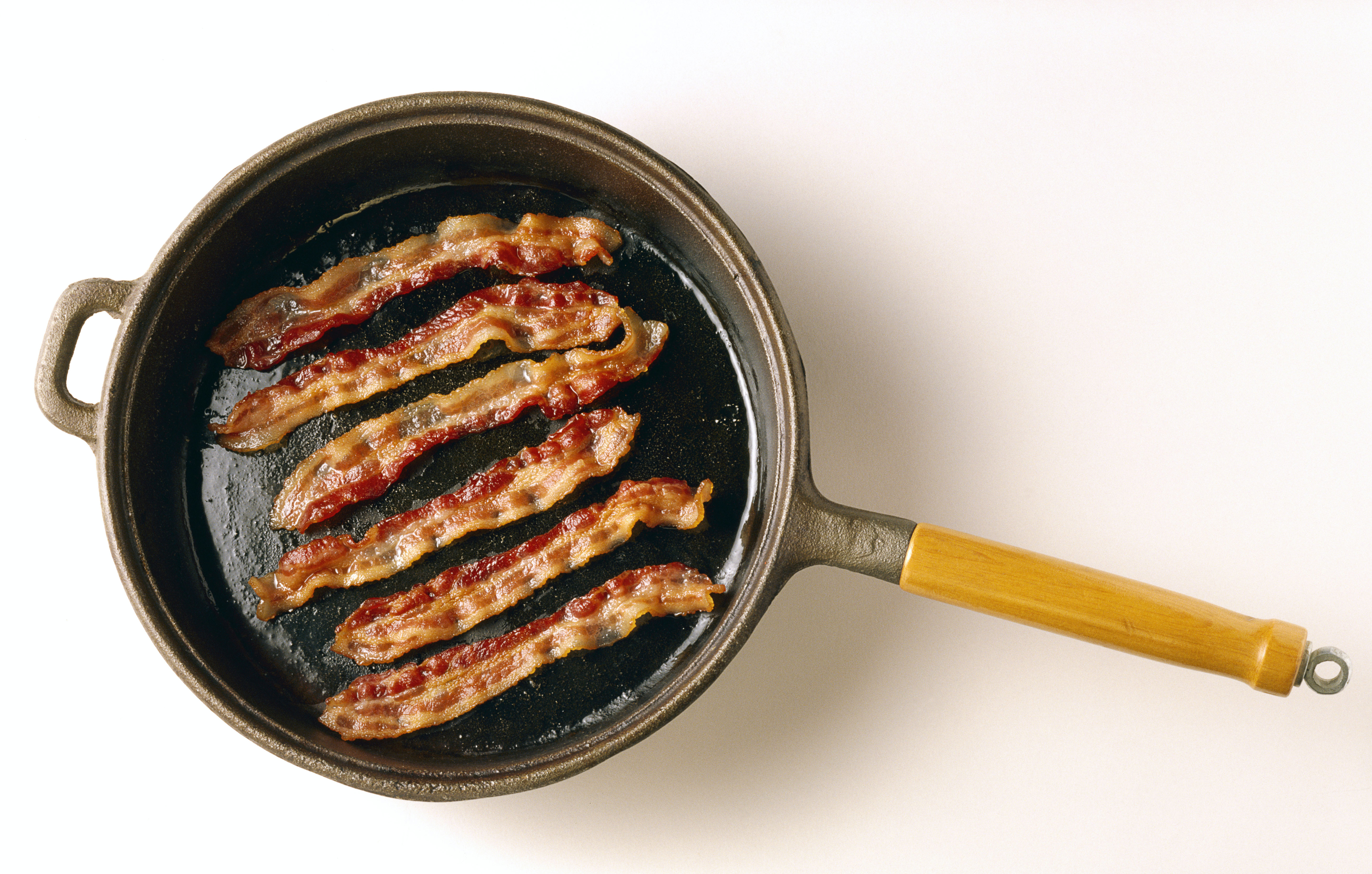 Bacon in frying pan