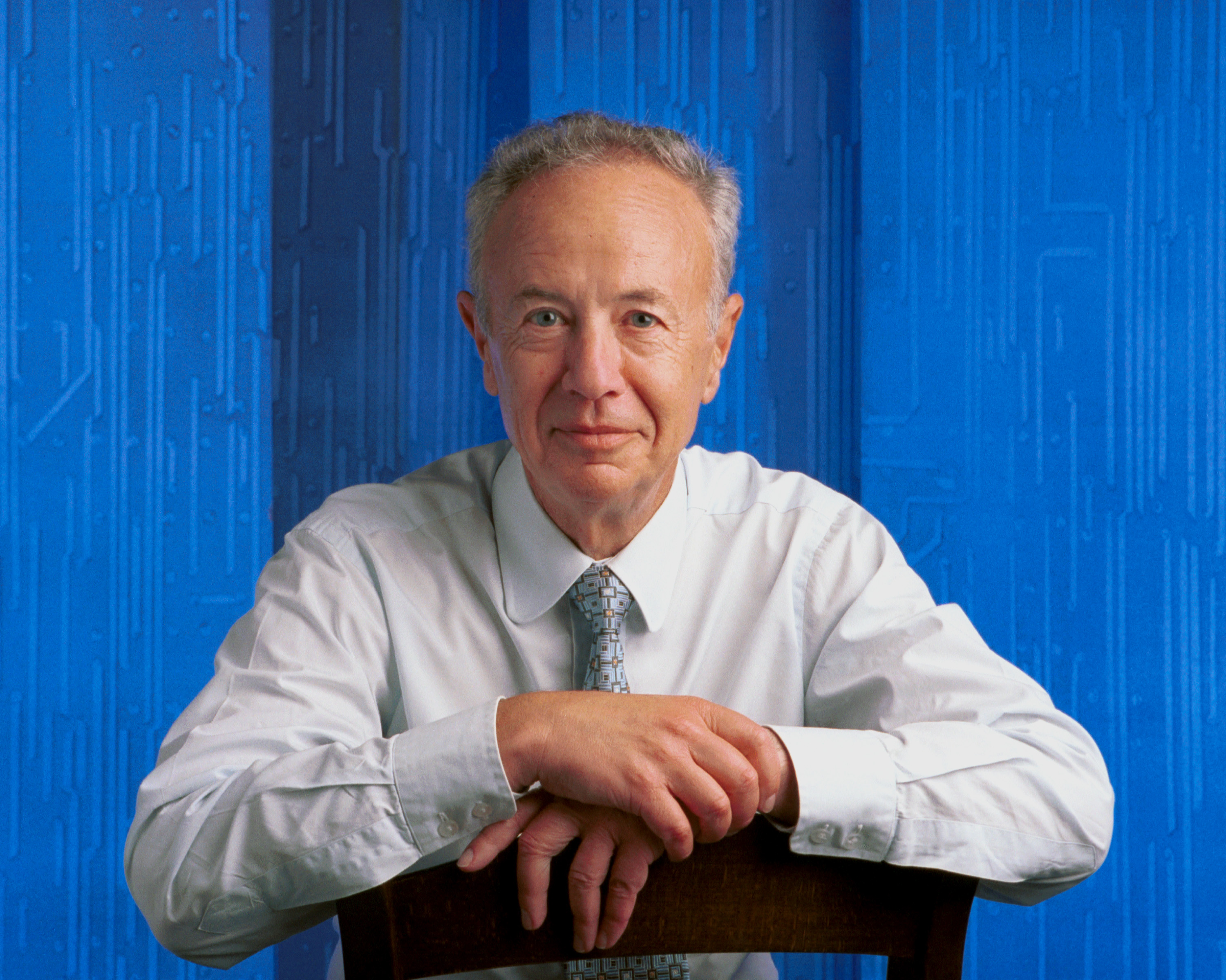 Ceo Of The Intel Corporation Andy Grove Poses For A Portrait June, 2000 In Palo Alto, California.