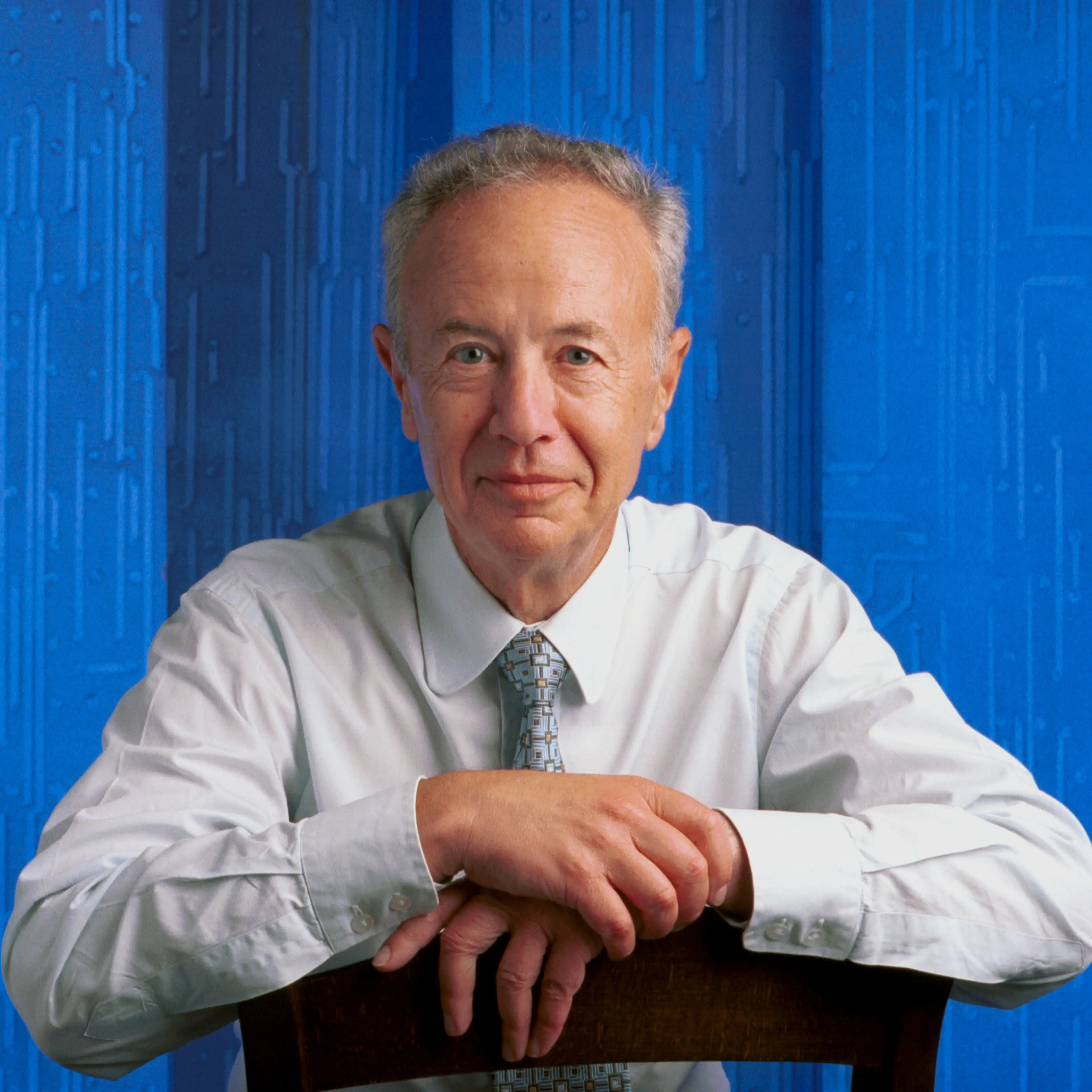 Ceo Of The Intel Corporation Andy Grove Poses For A Portrait June, 2000 In Palo Alto, California.