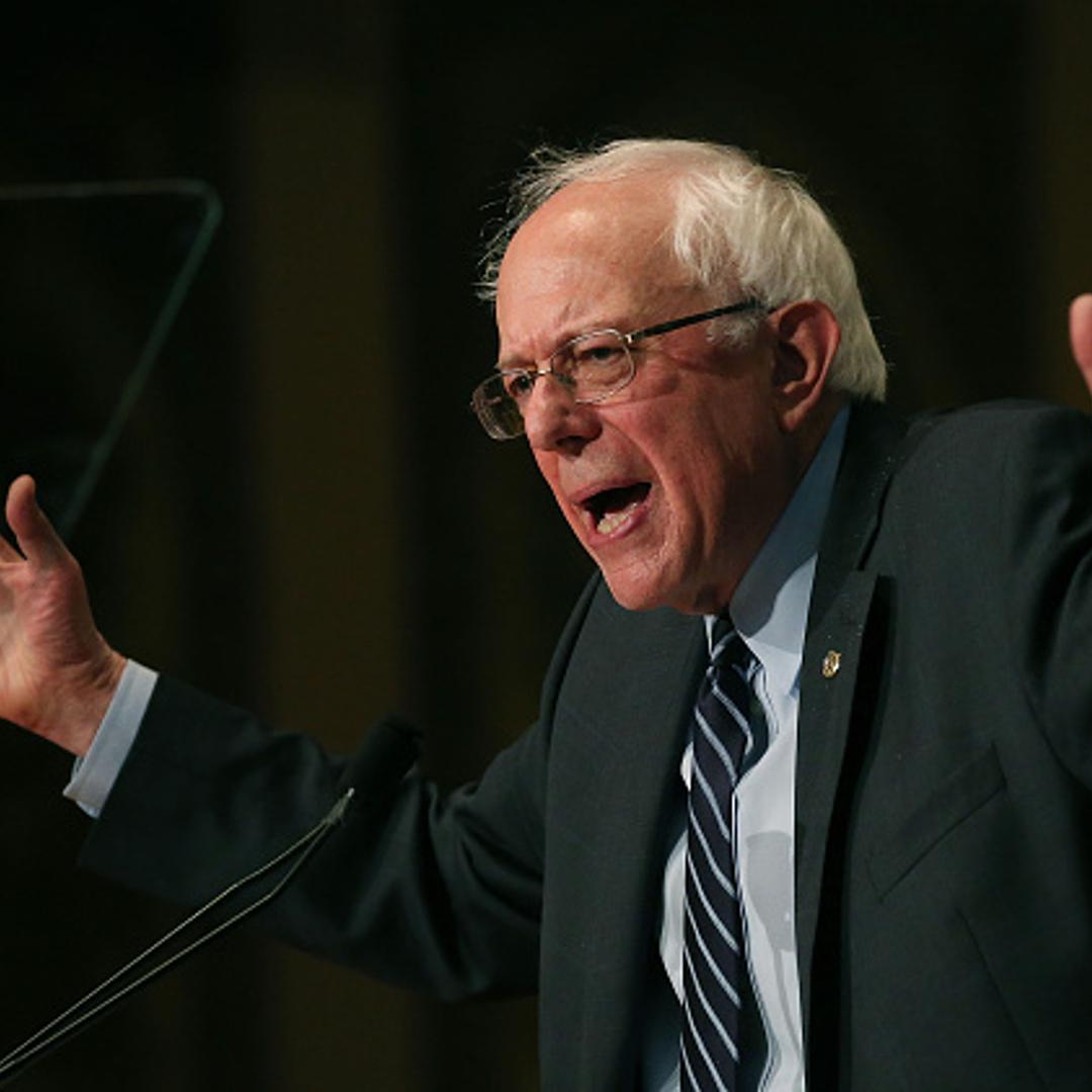 Republican Presidential candidate Sen. Bernie Sanders (I-VT) speaks about combating ISIS and democratic socialism atÊGeorgetown University November 19, 2015 in Washington, DC.