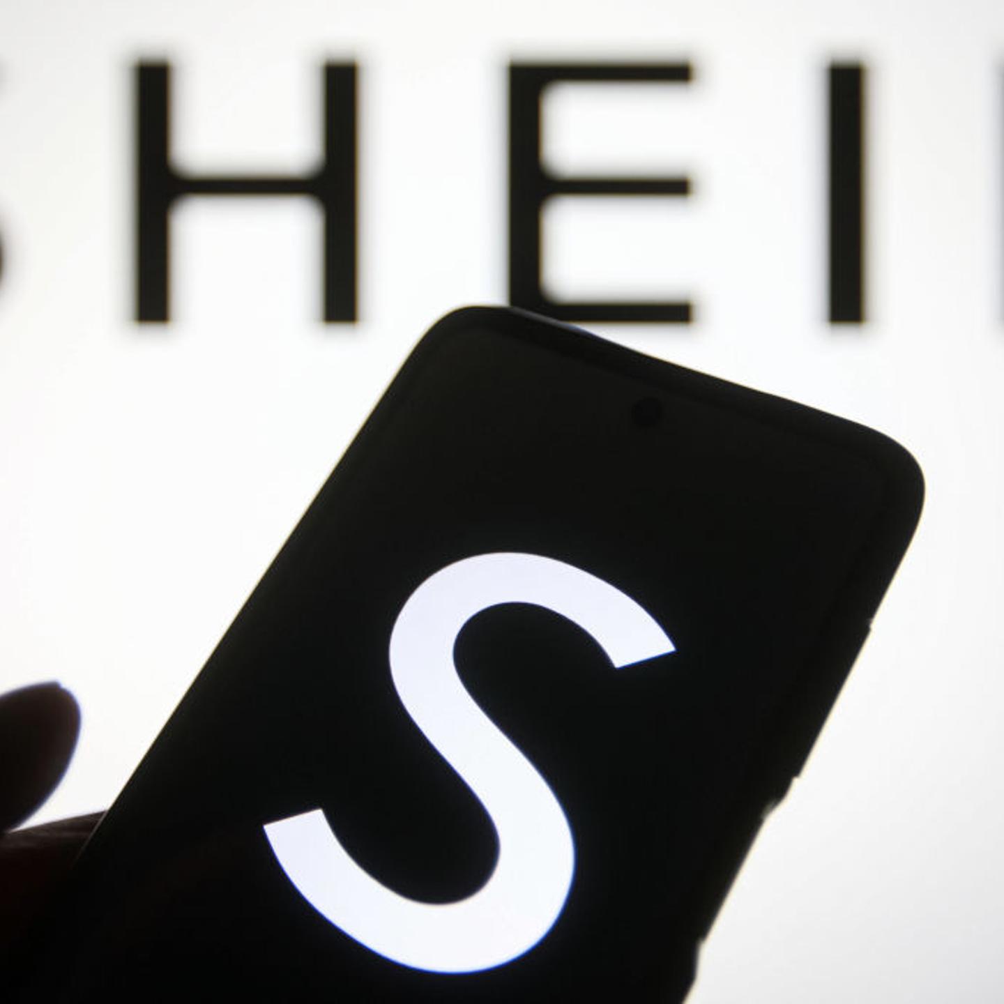 In this photo illustration a Shein logo of a Chinese online