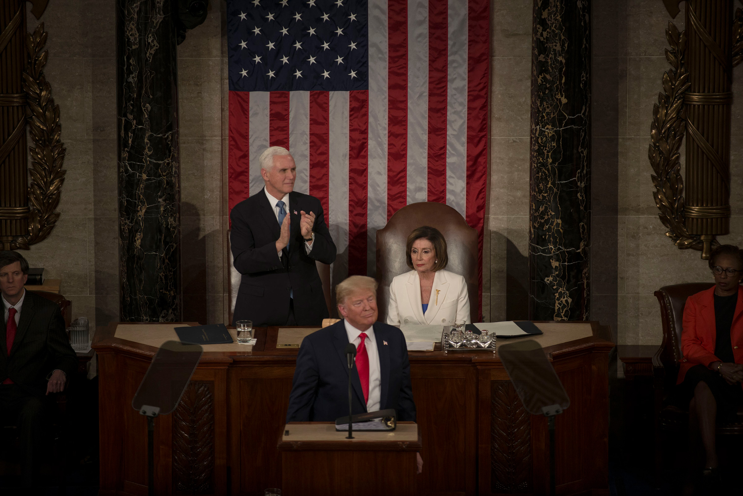 2/4/20, Capitol Hill, Washington, D.C. President Donald Trump gives his State of the Union address on the House floor of the Capitol in Washington, D.C. on Feb. 4, 2020.Gabriella Demczuk / TIME