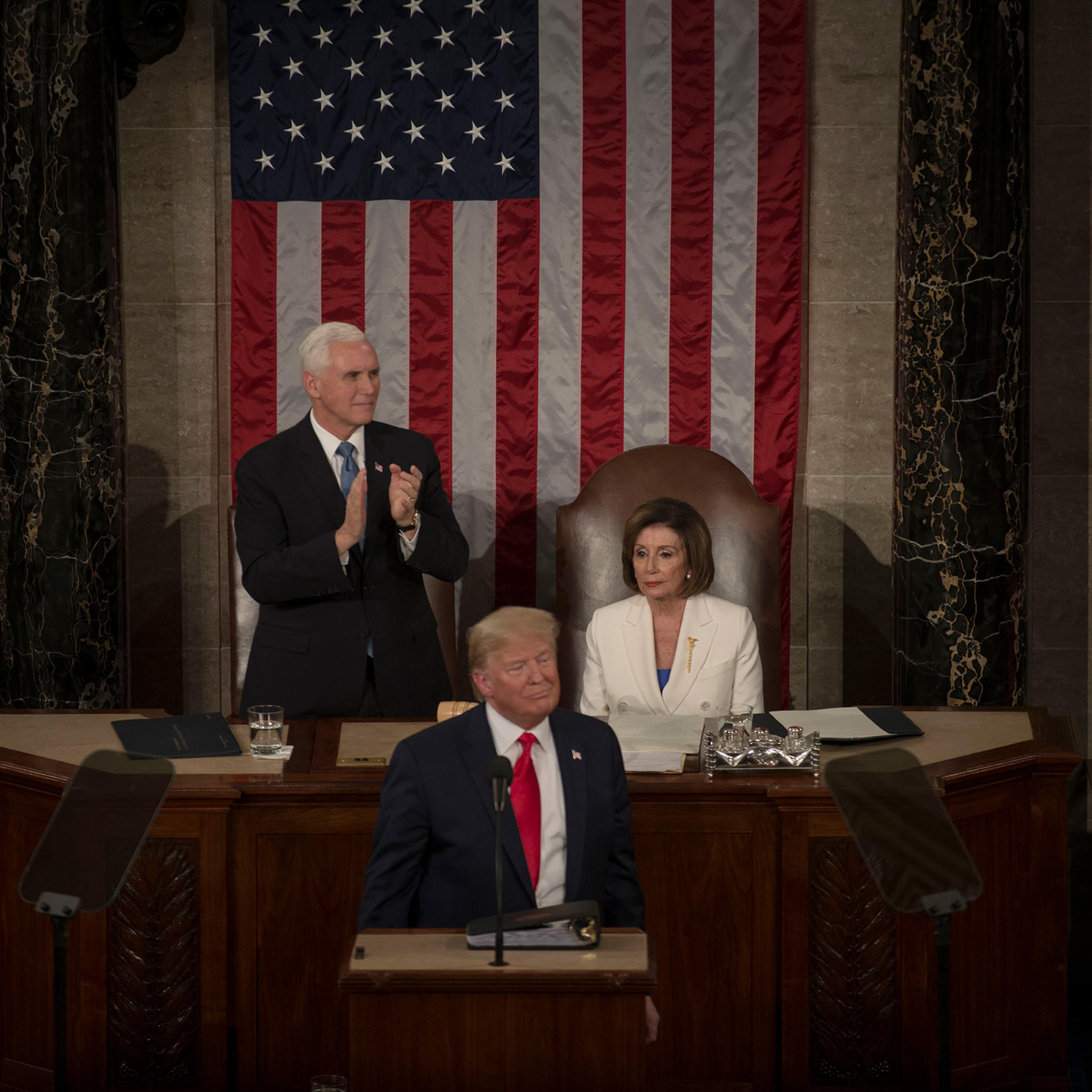 2/4/20, Capitol Hill, Washington, D.C. President Donald Trump gives his State of the Union address on the House floor of the Capitol in Washington, D.C. on Feb. 4, 2020.Gabriella Demczuk / TIME