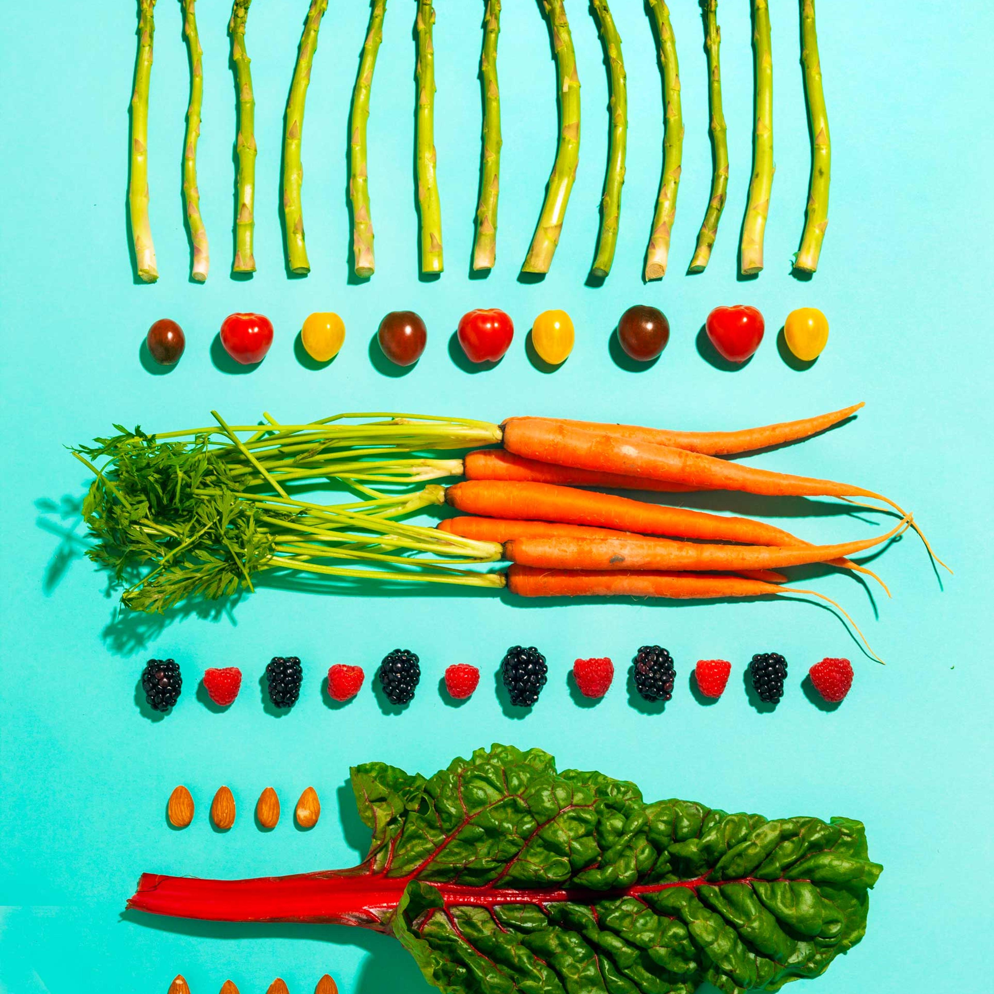 TIME.com stock photos Food Healthy Vegetables Chard Carrots