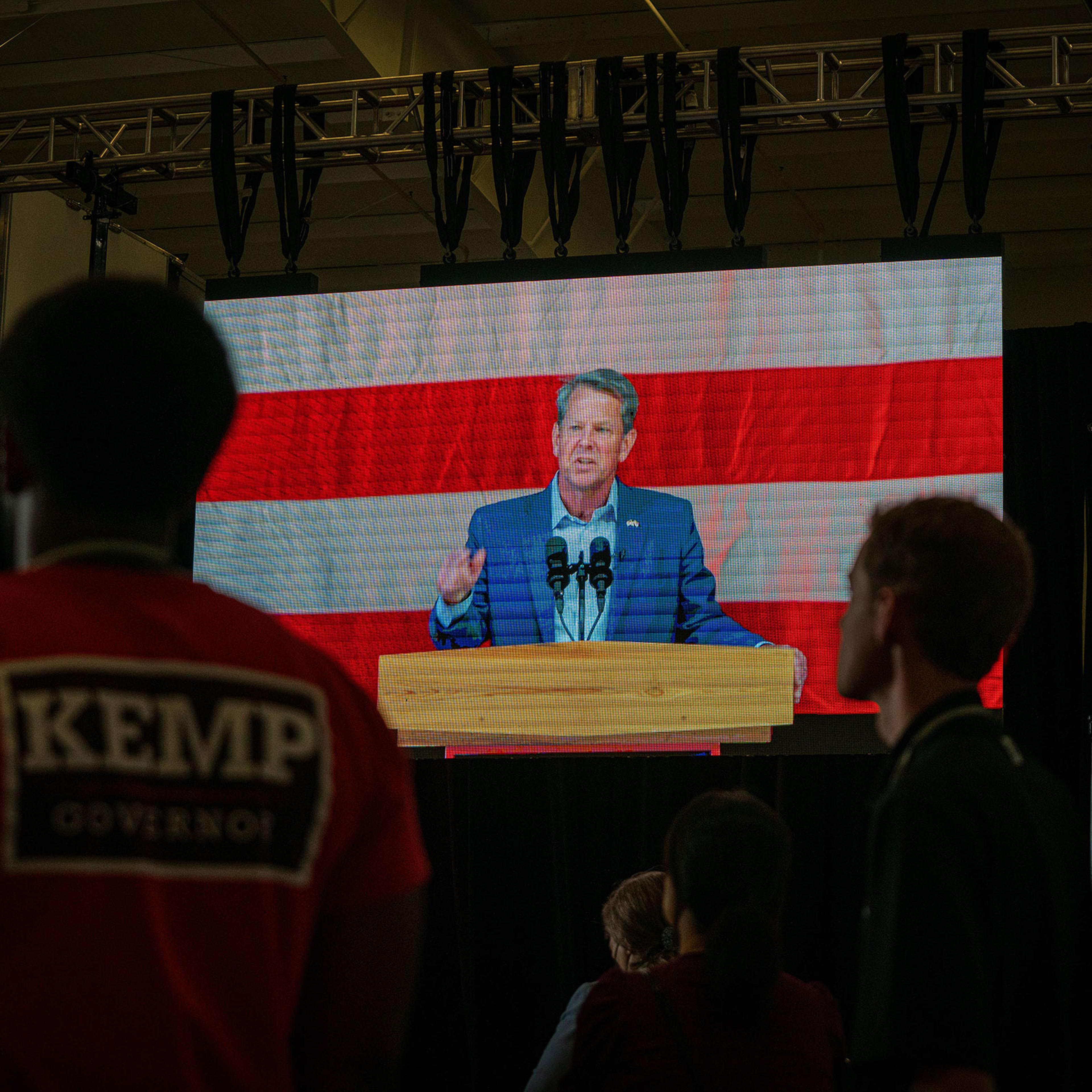 Kemp for Governor Rally with Vice President Mike Pence, Aviation Development Group Hangar, Kennesaw, GA - 23 May 2022