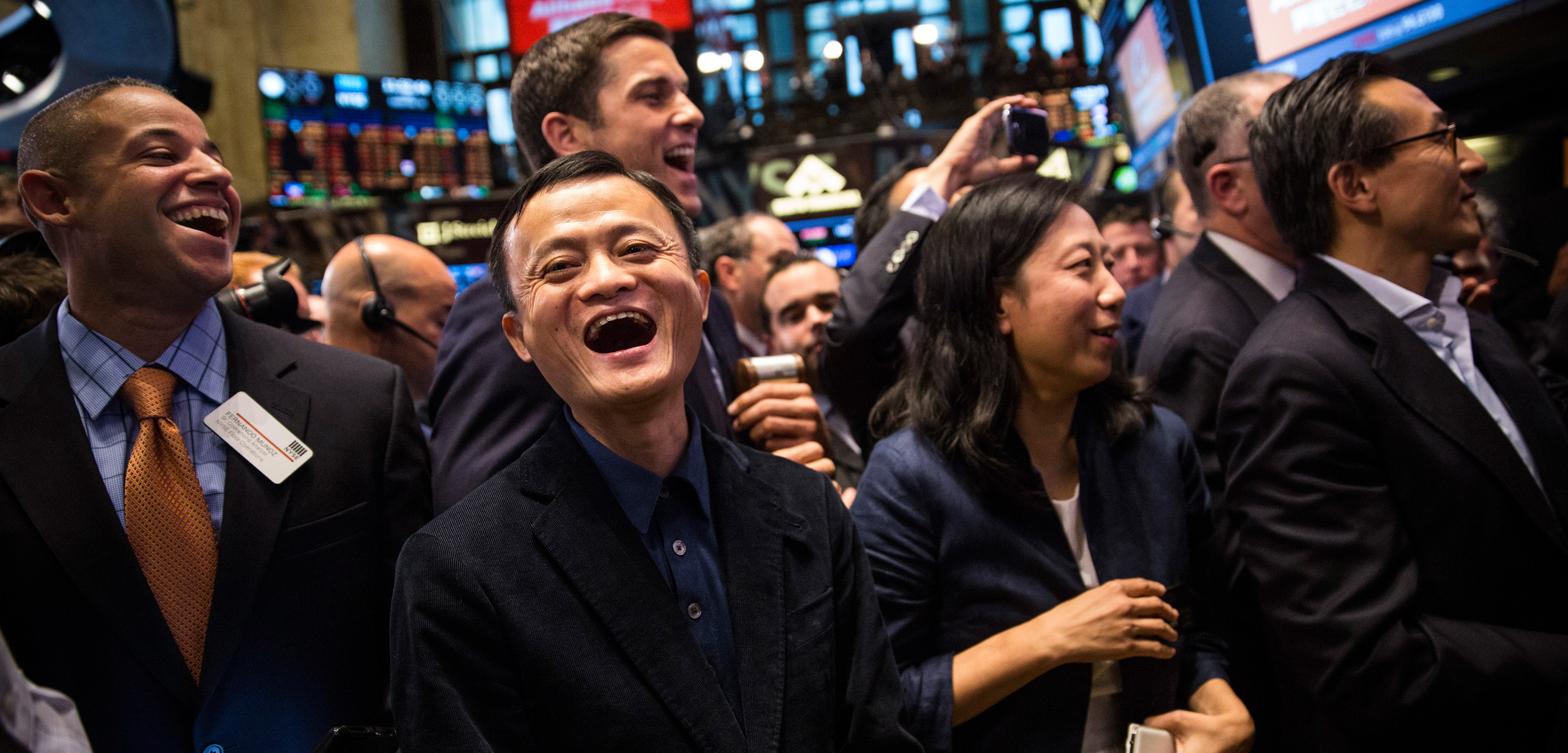 China-Based Internet Company Alibaba Debuts On New York Stock Exchange