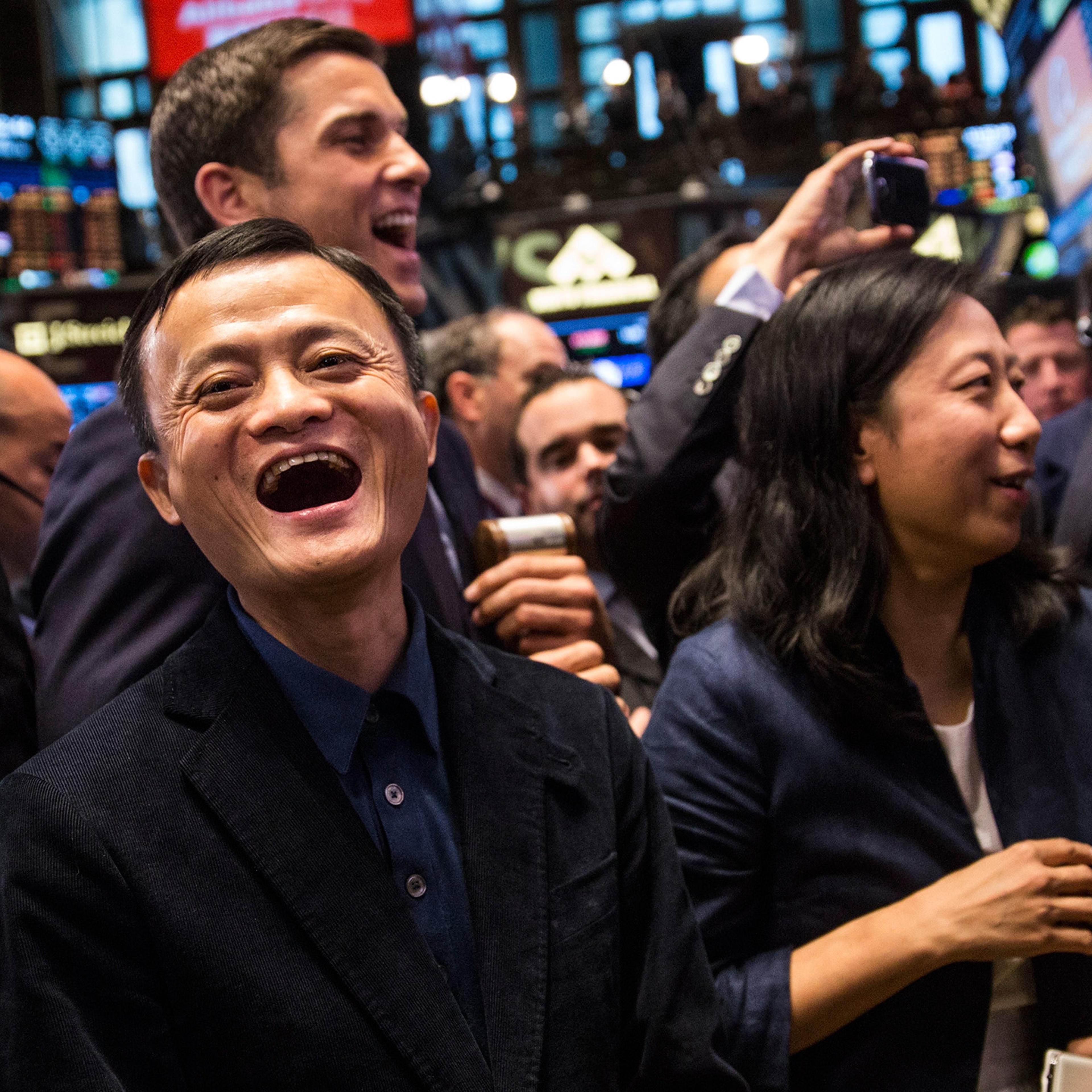 China-Based Internet Company Alibaba Debuts On New York Stock Exchange