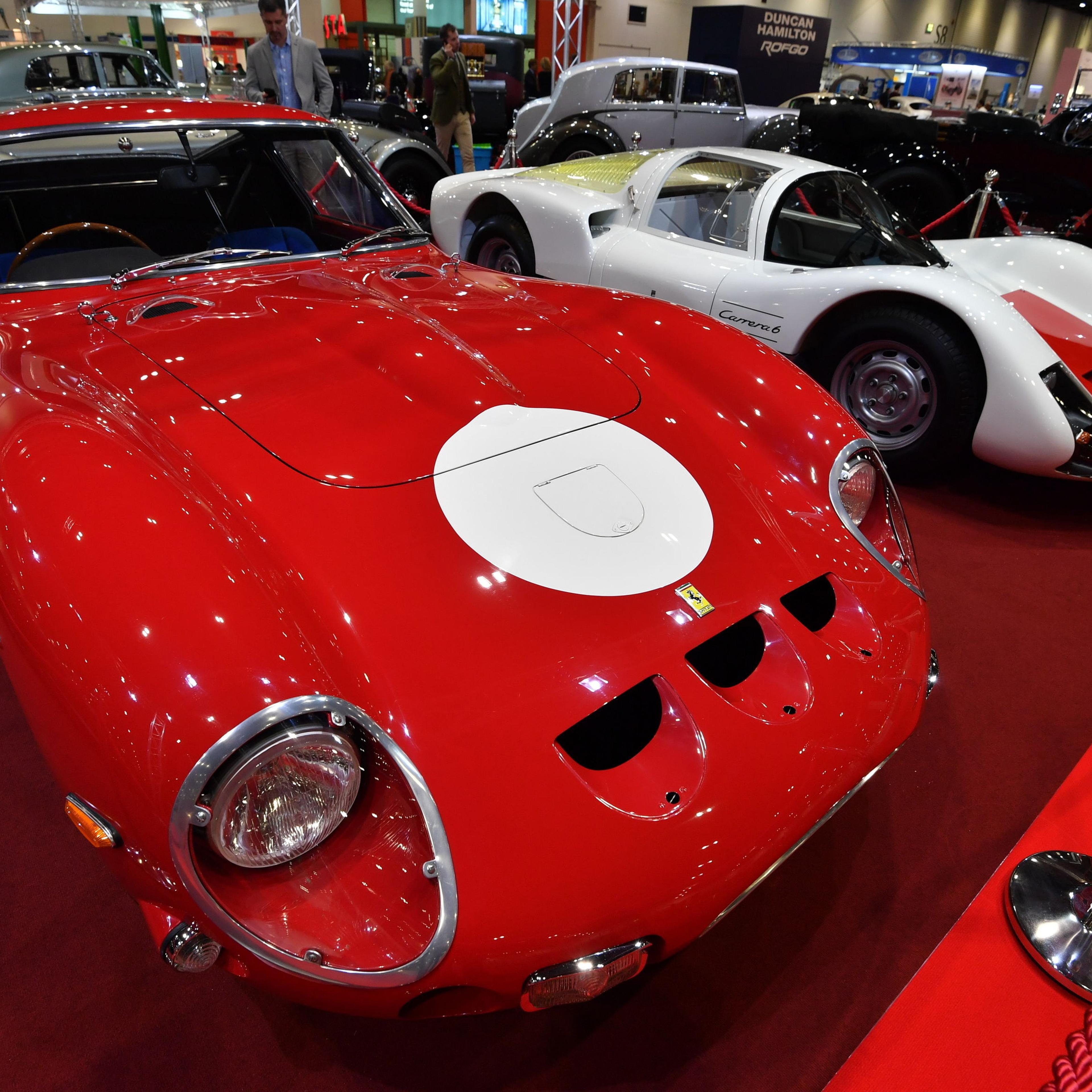 The exterior of the red ferrari