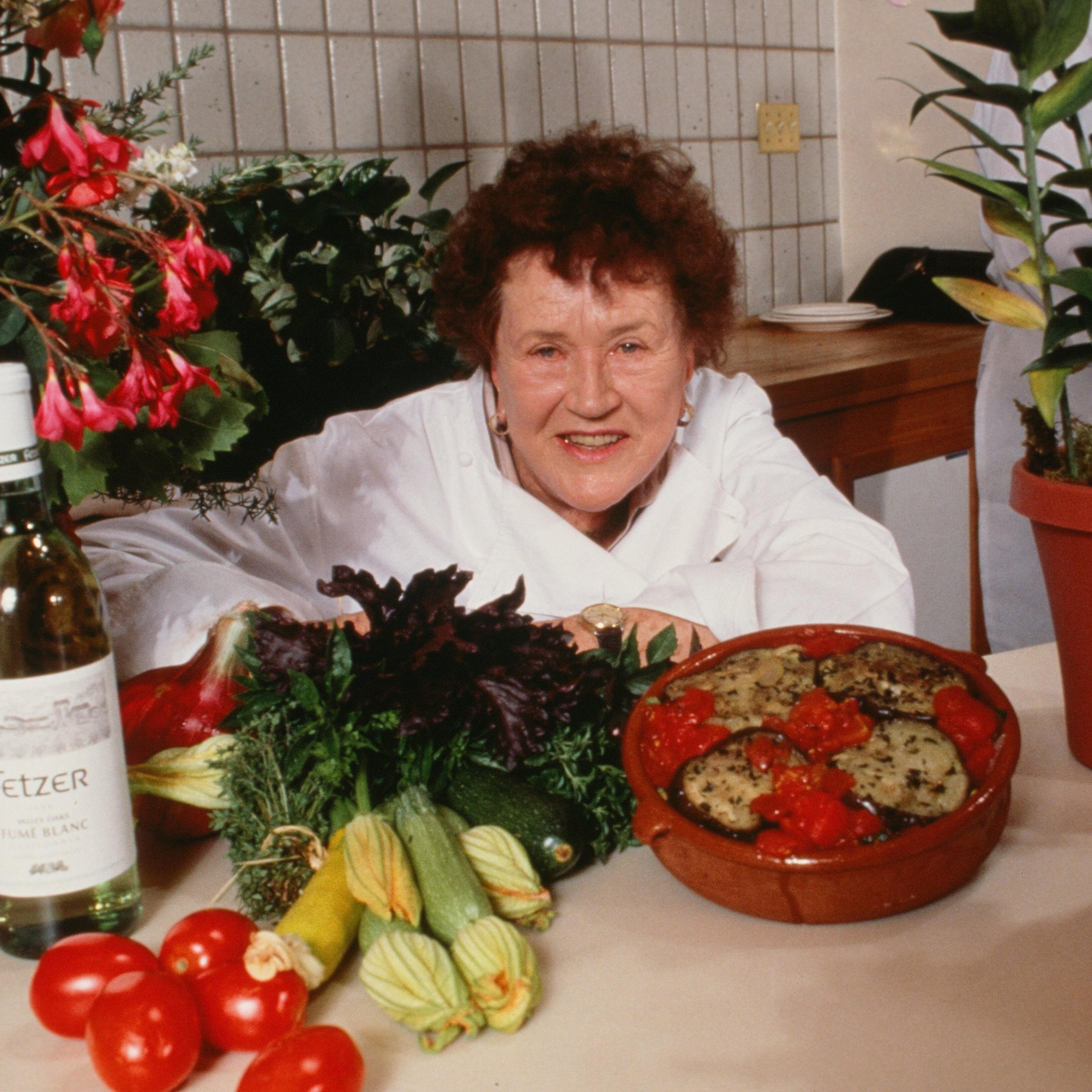 Legendary chef, cookbook author and television star, Julia Child, in Hopland, Calif. in 1990.