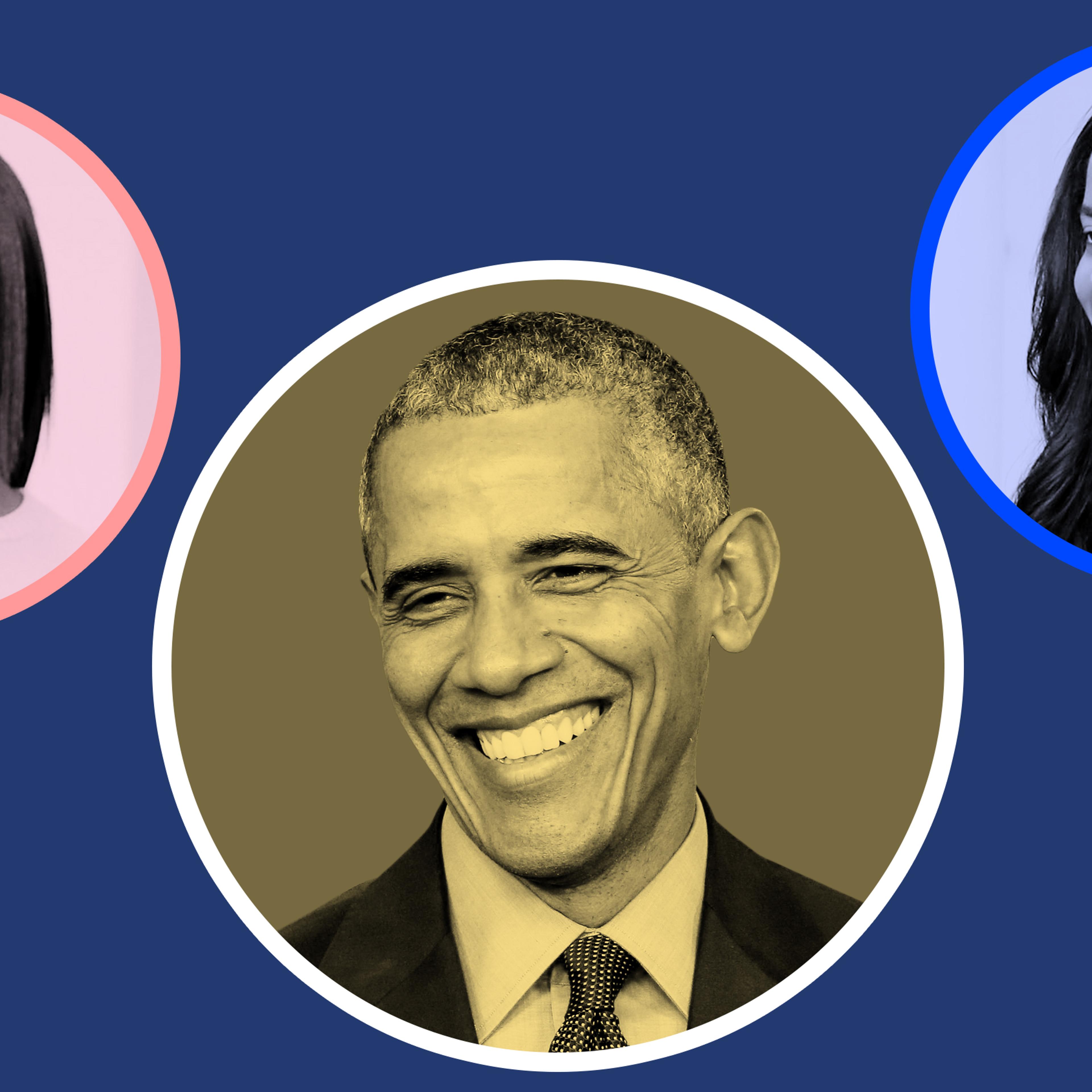 Barack Obama with daughters